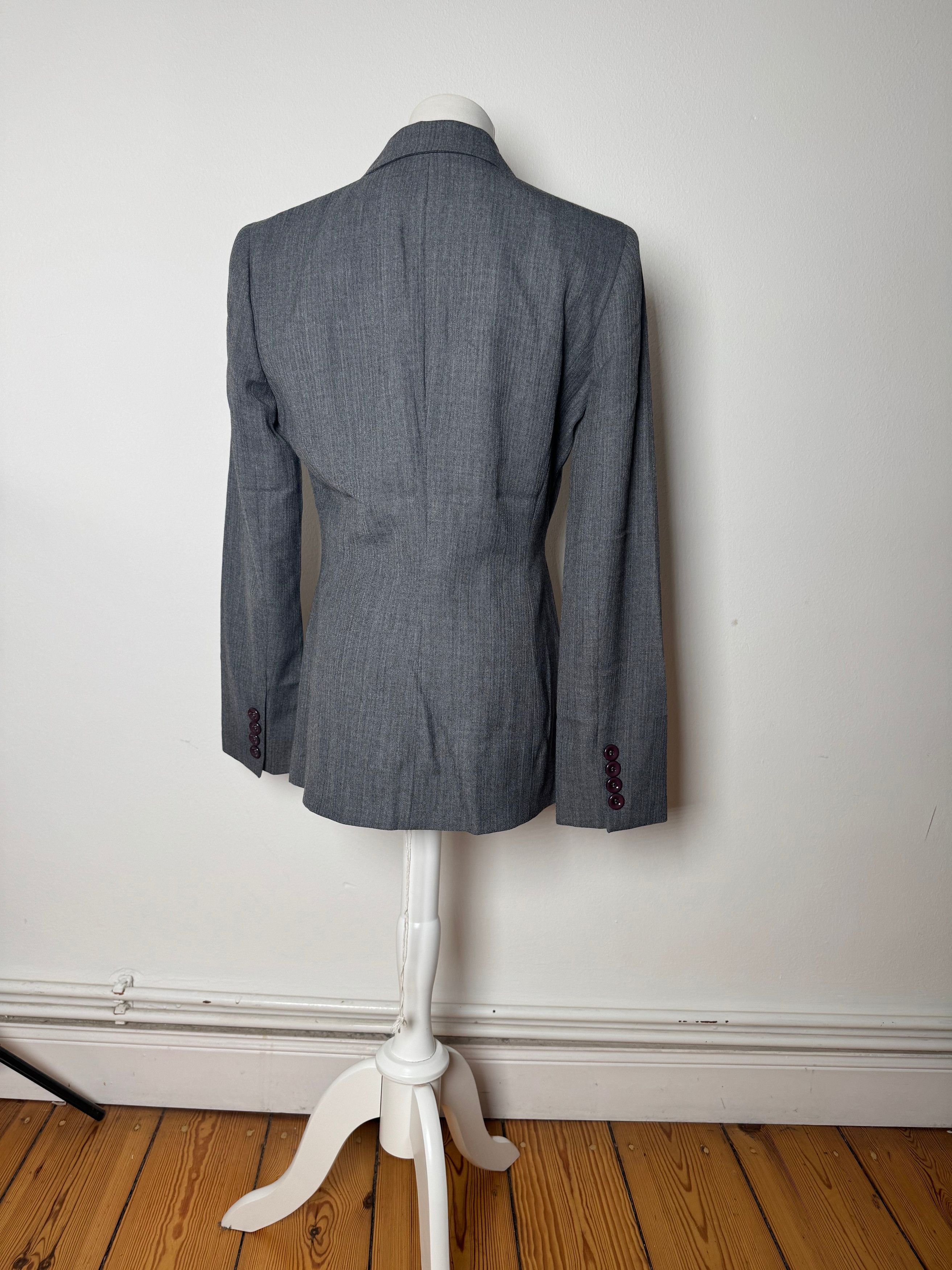 Fendi Vintage Roma Wool Blazer 38/M Grey Size XS / US 0-2 / IT 36-38 - 3 Thumbnail