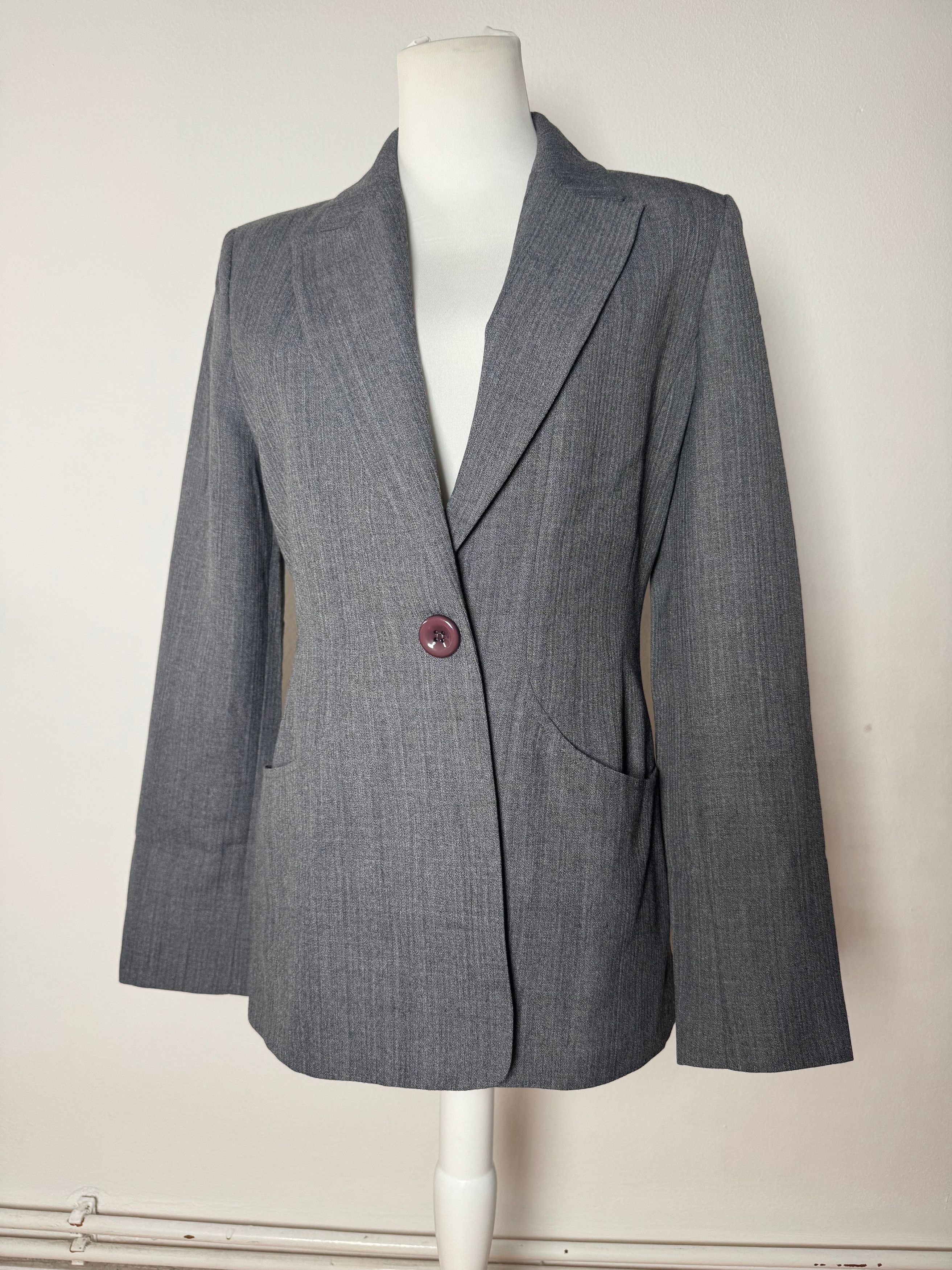 Fendi Vintage Roma Wool Blazer 38/M Grey Size XS / US 0-2 / IT 36-38 - 7 Thumbnail