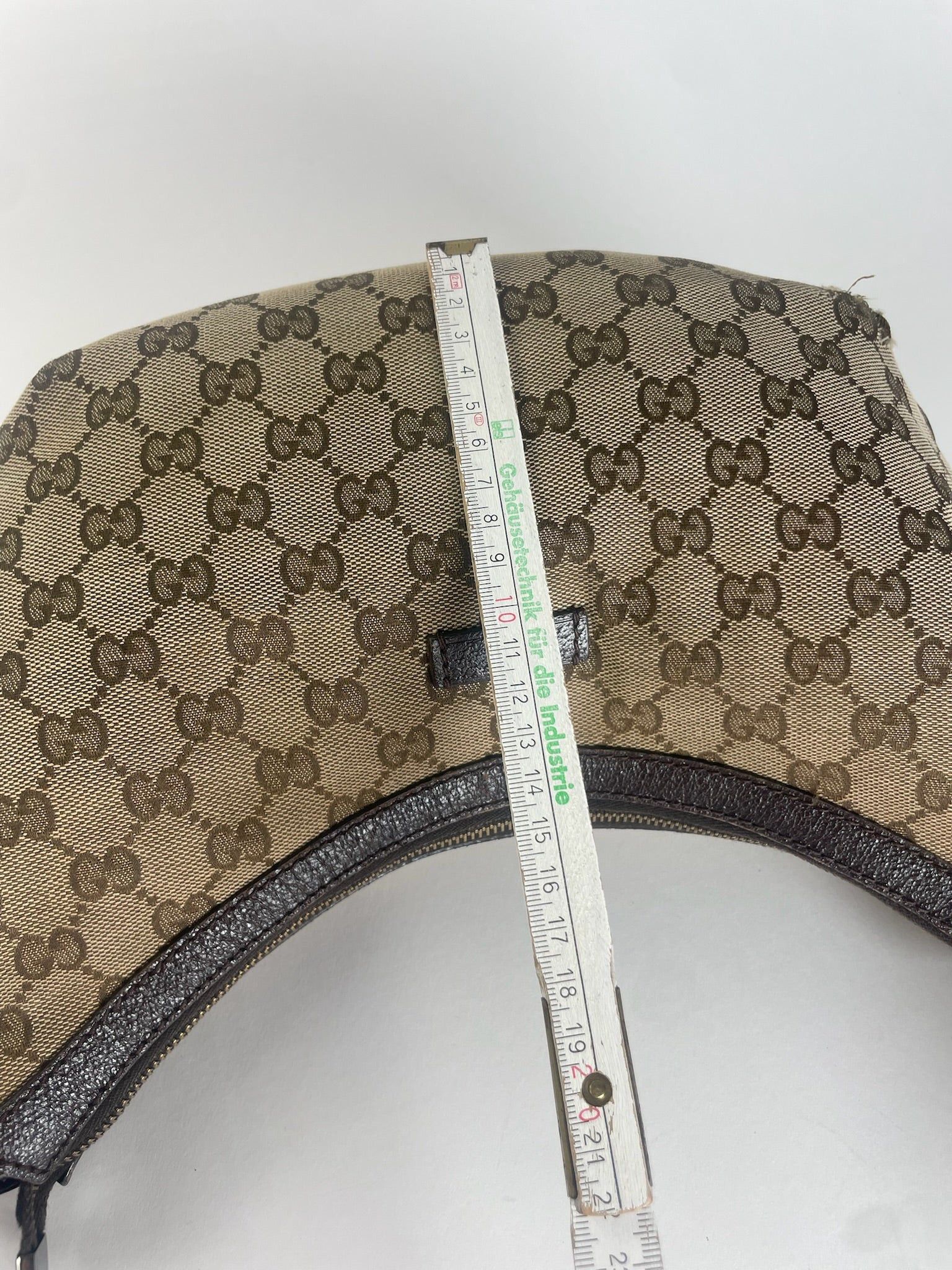 Gucci Vintage Monogram Croissant Shoulder Bag Beige Brown Size ONE SIZE - 8 Thumbnail