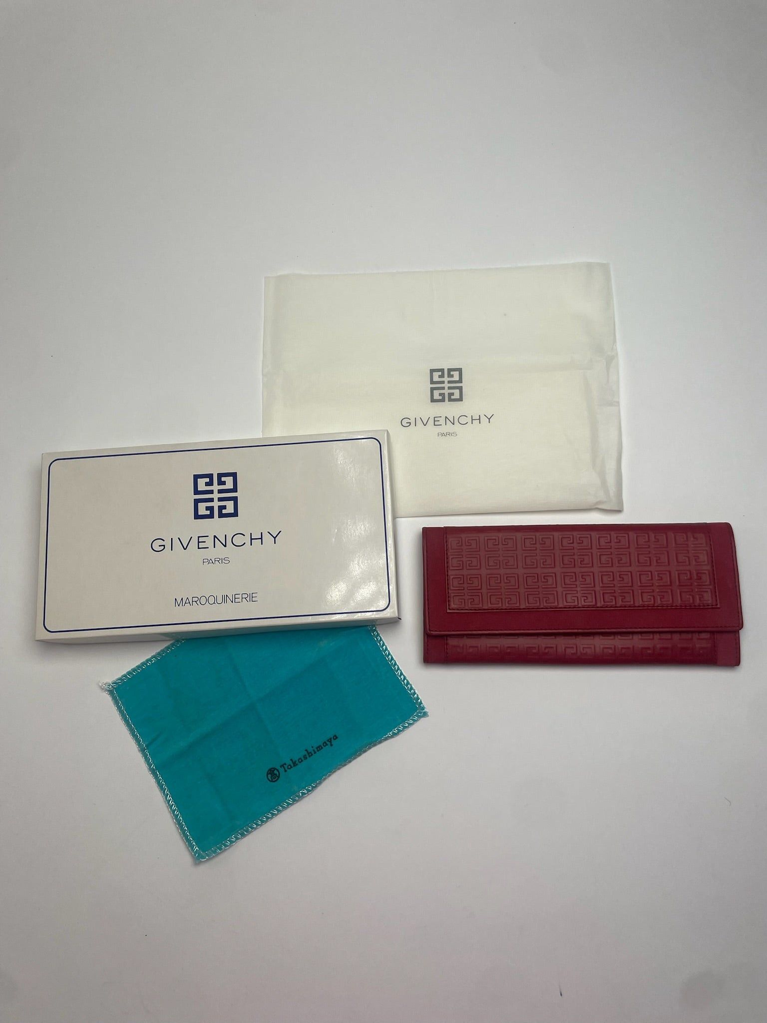 Givenchy Vintage Monogram Leather Long Etui Red Size ONE SIZE - 10 Thumbnail