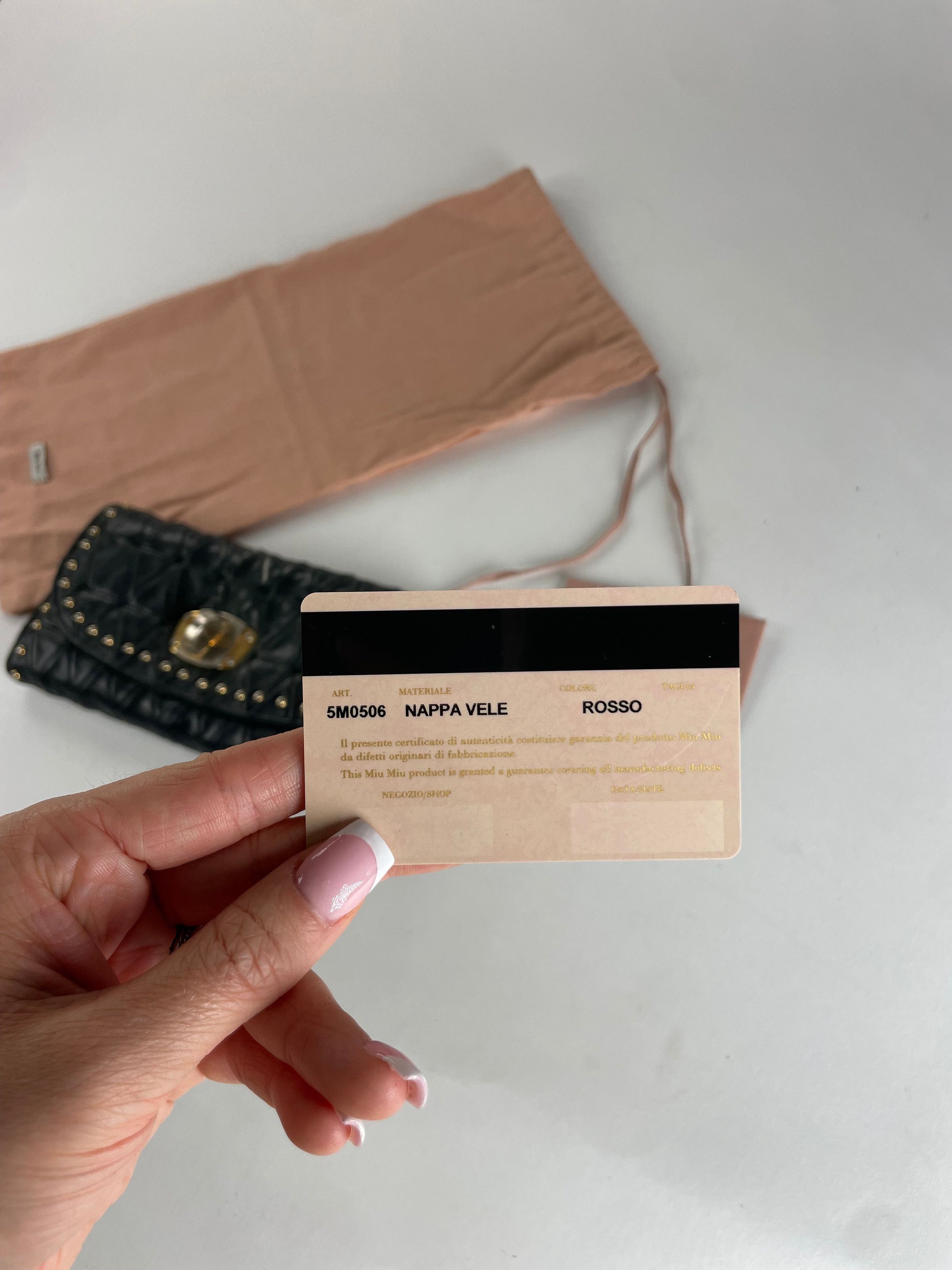 Miu Miu Vintage Studded Leather Wallet Black Size ONE SIZE - 11 Thumbnail