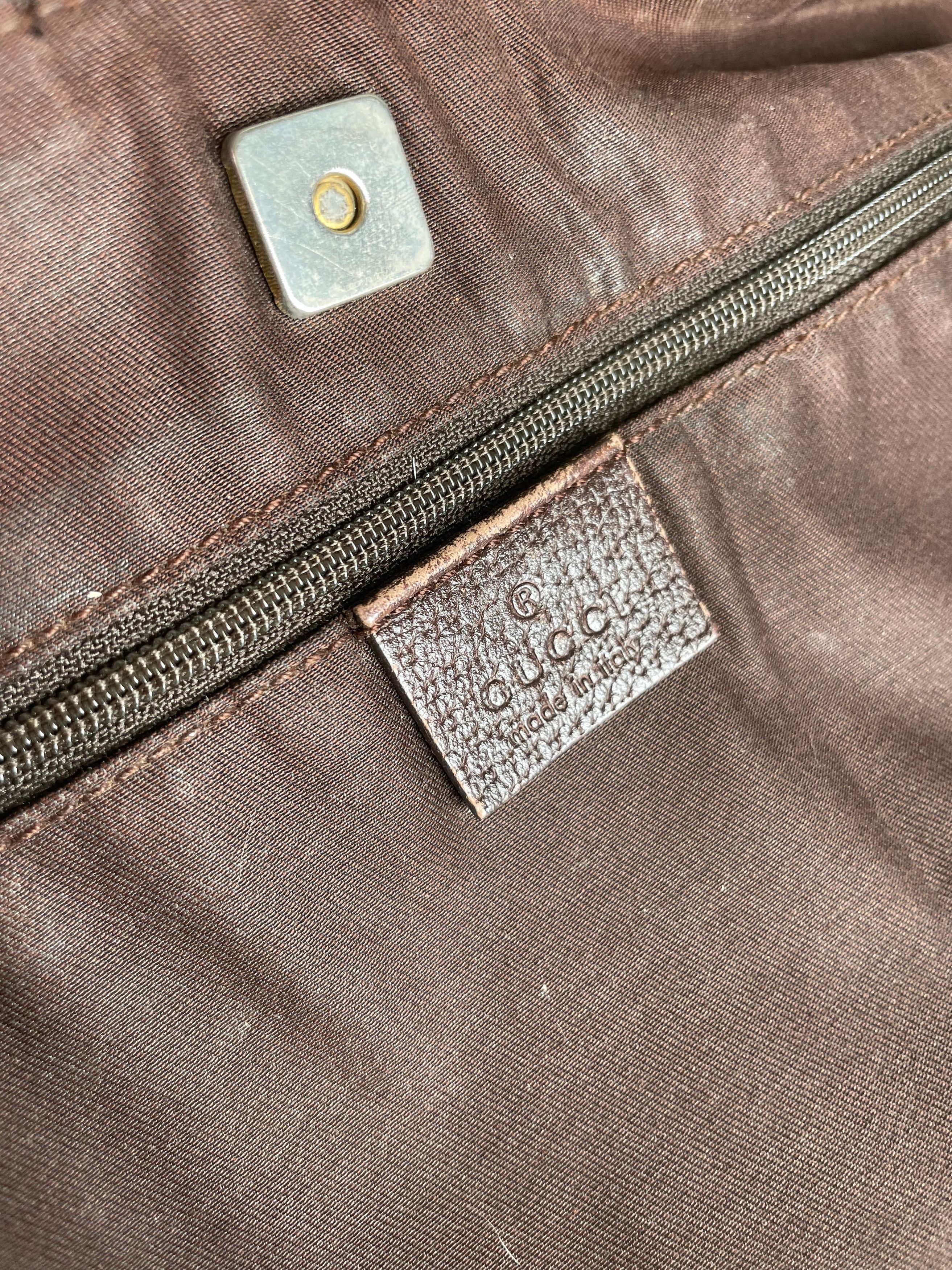 Gucci Vintage Monogram Handbag Beige Brown Size ONE SIZE - 4 Thumbnail