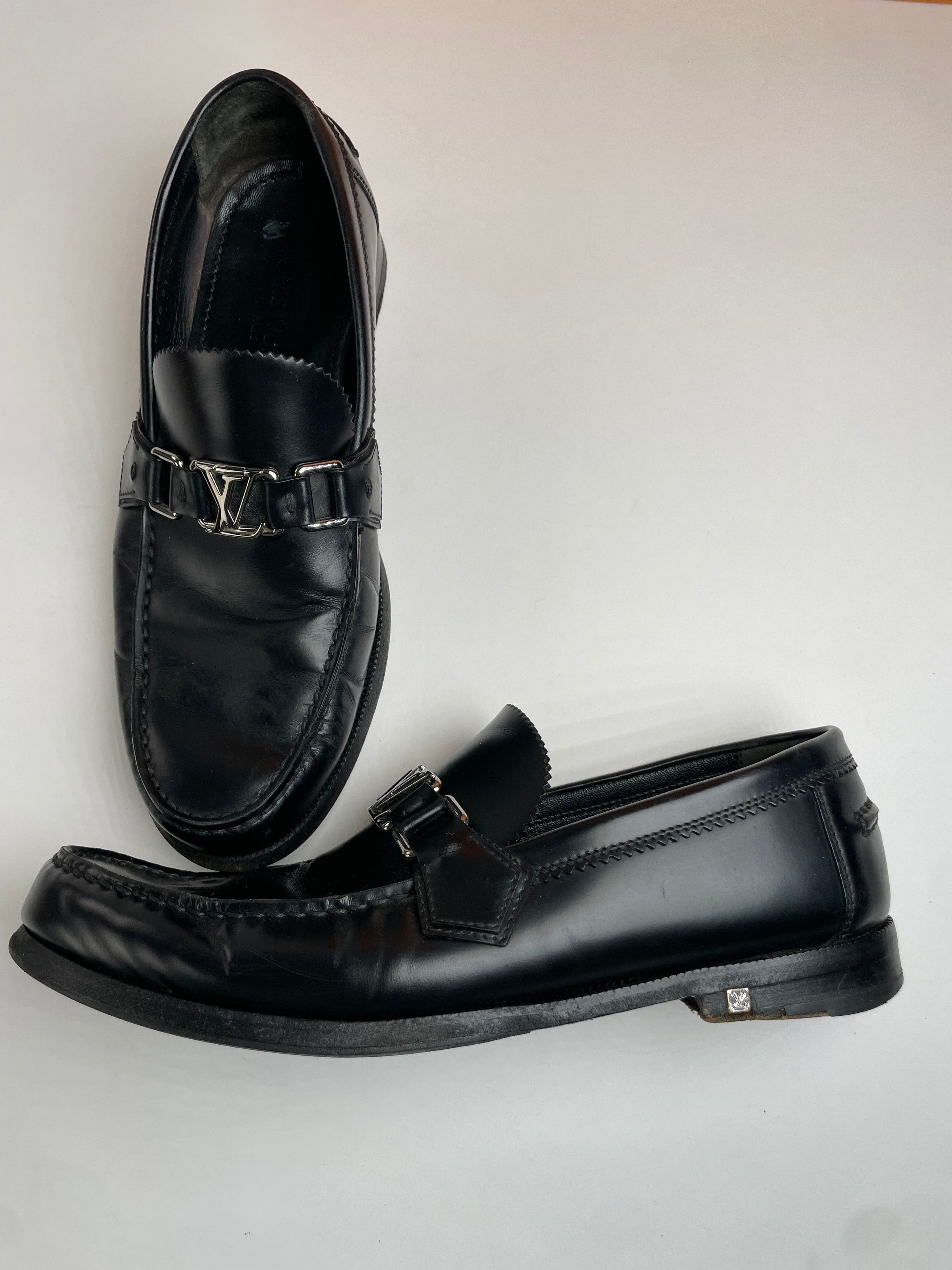 Louis Vuitton Vintage Leather Loafer Black Size US 9 / EU 42 - 2 Thumbnail