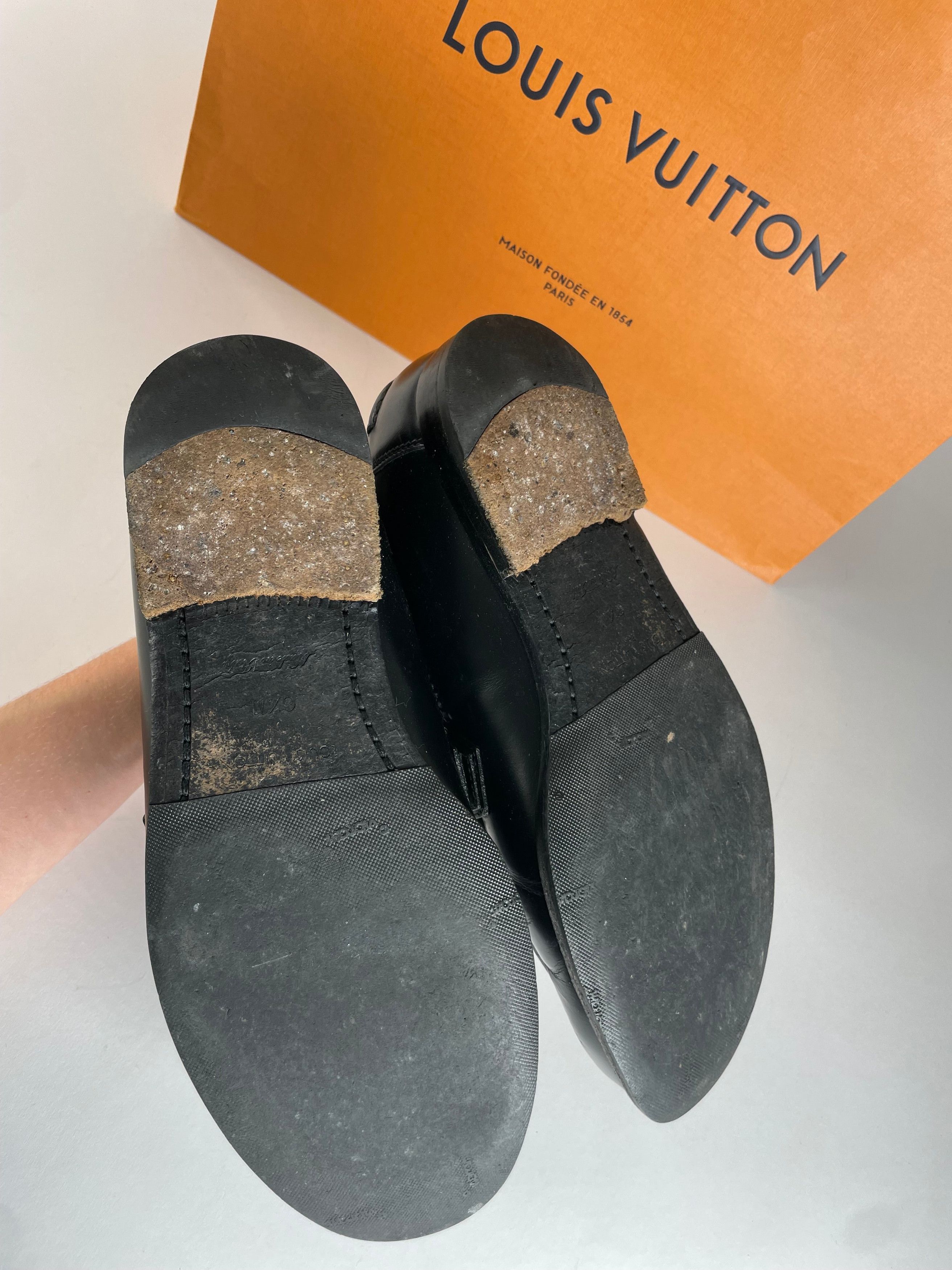 Louis Vuitton Vintage Leather Loafer Black Size US 9 / EU 42 - 8 Thumbnail