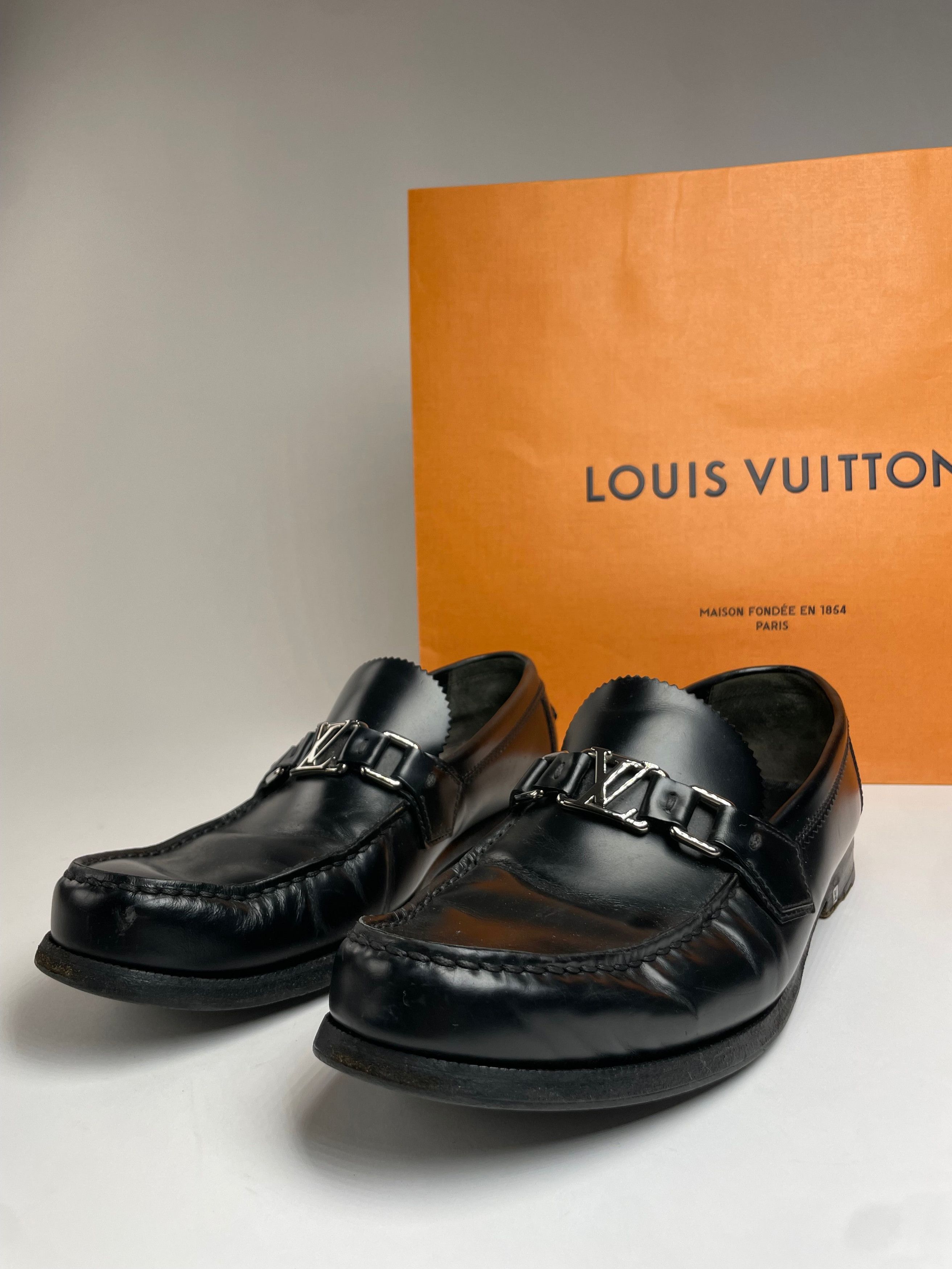 Louis Vuitton Vintage Leather Loafer Black Size US 9 / EU 42 - 11 Thumbnail