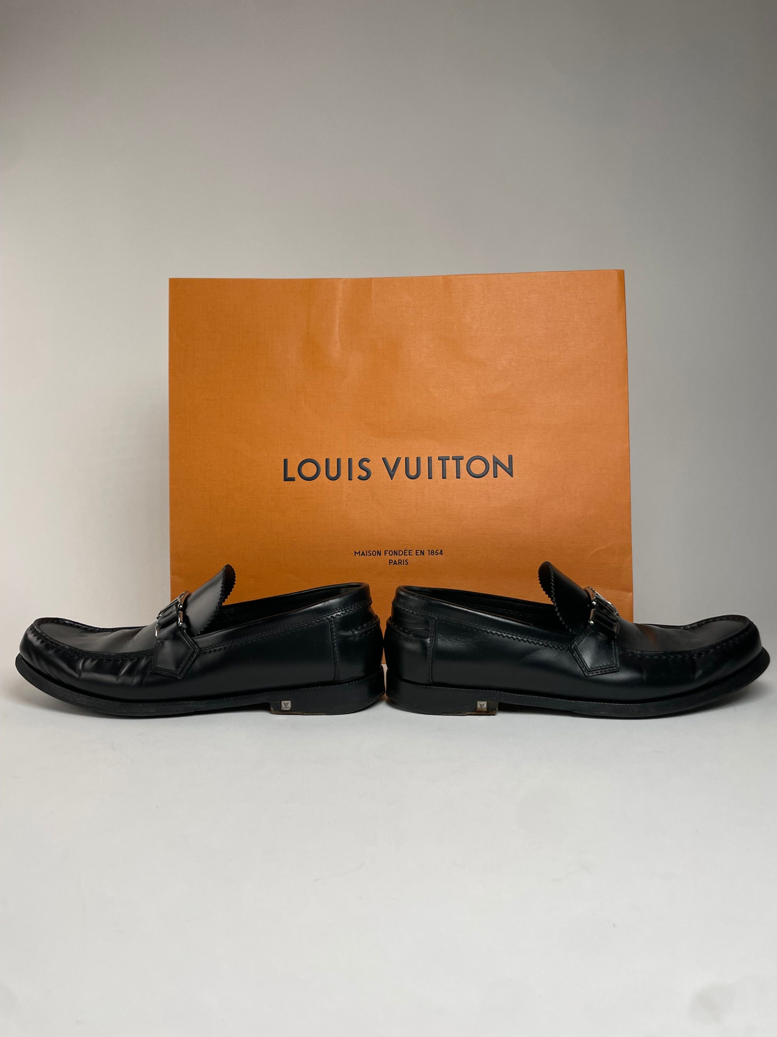 Louis Vuitton Vintage Leather Loafer Black Size US 9 / EU 42 - 5 Thumbnail