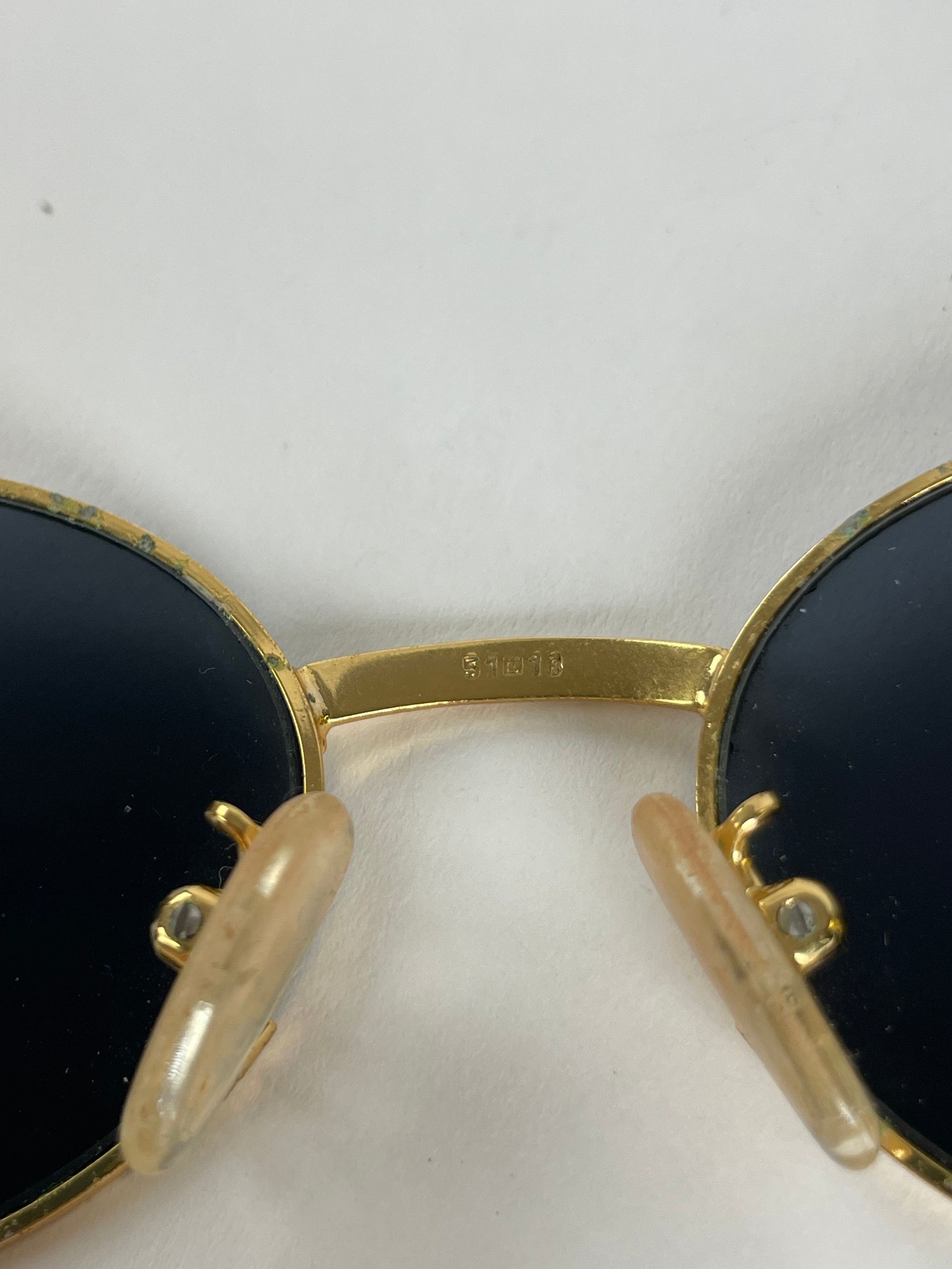 Fendi Vintage Roma Sunglasses Gold Black Size ONE SIZE - 8 Thumbnail