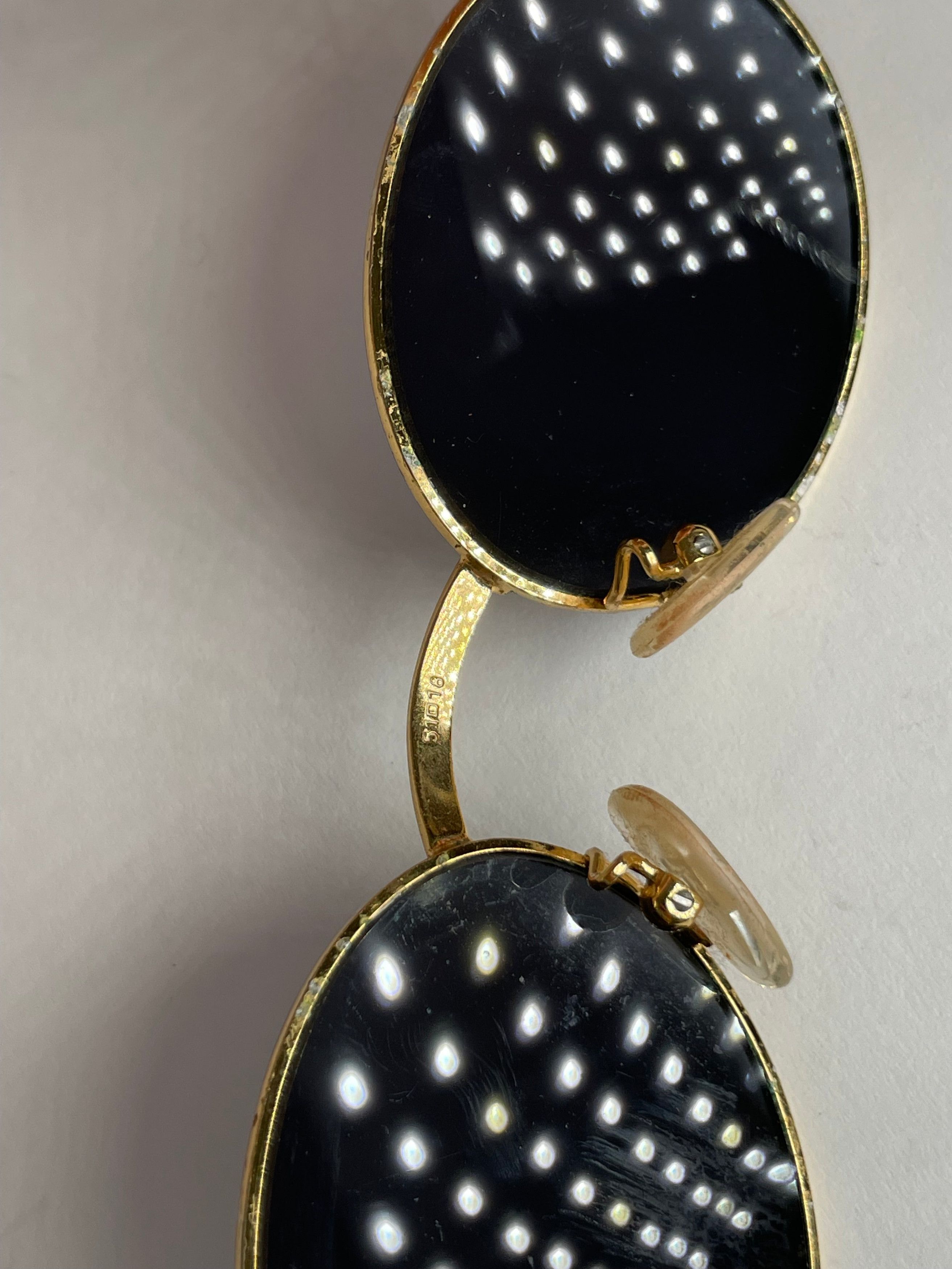 Fendi Vintage Roma Sunglasses Gold Black Size ONE SIZE - 9 Thumbnail