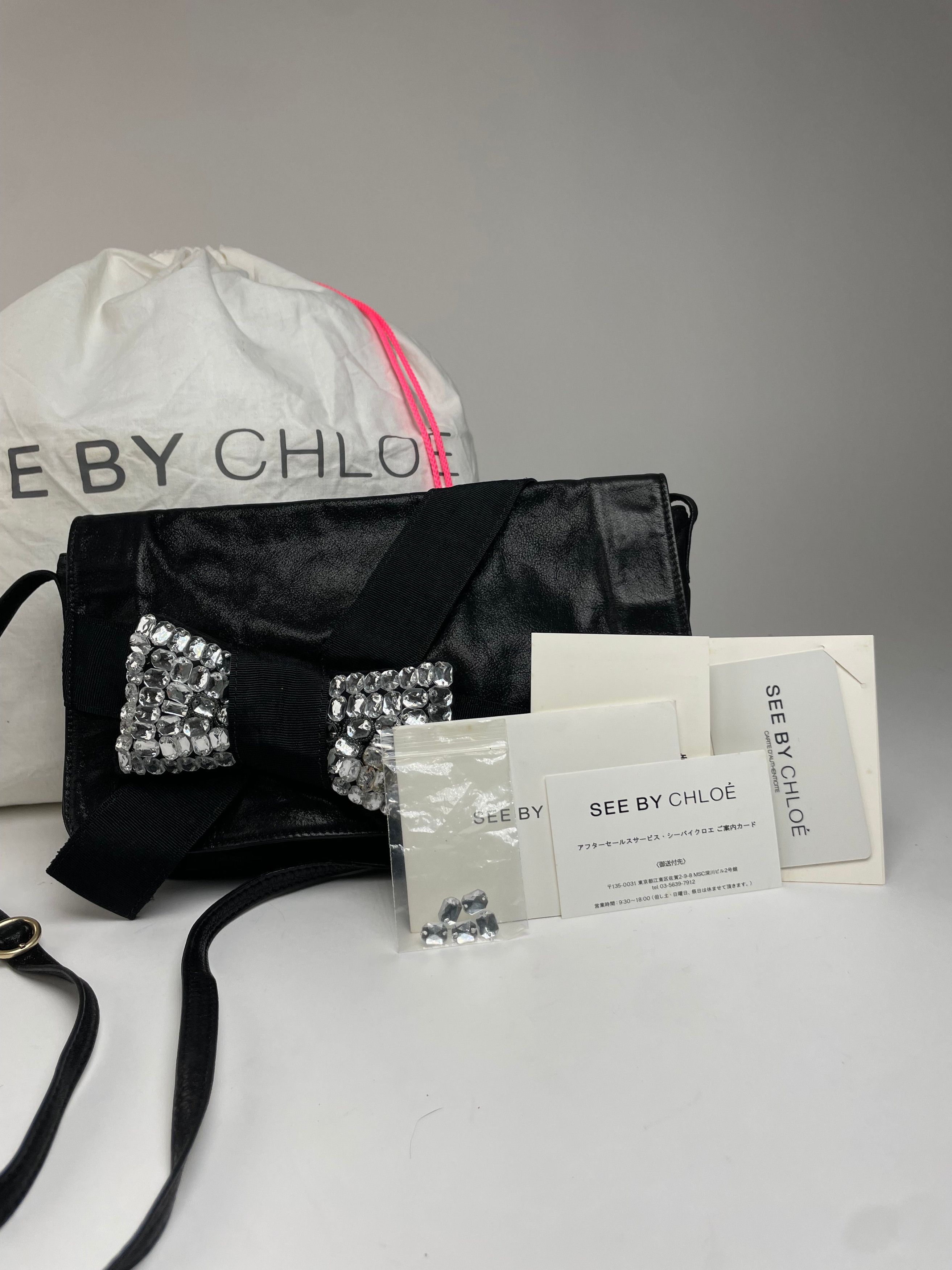Chloe Vintage Ribbon Leather shoulder bag Black Size ONE SIZE - 4 Thumbnail