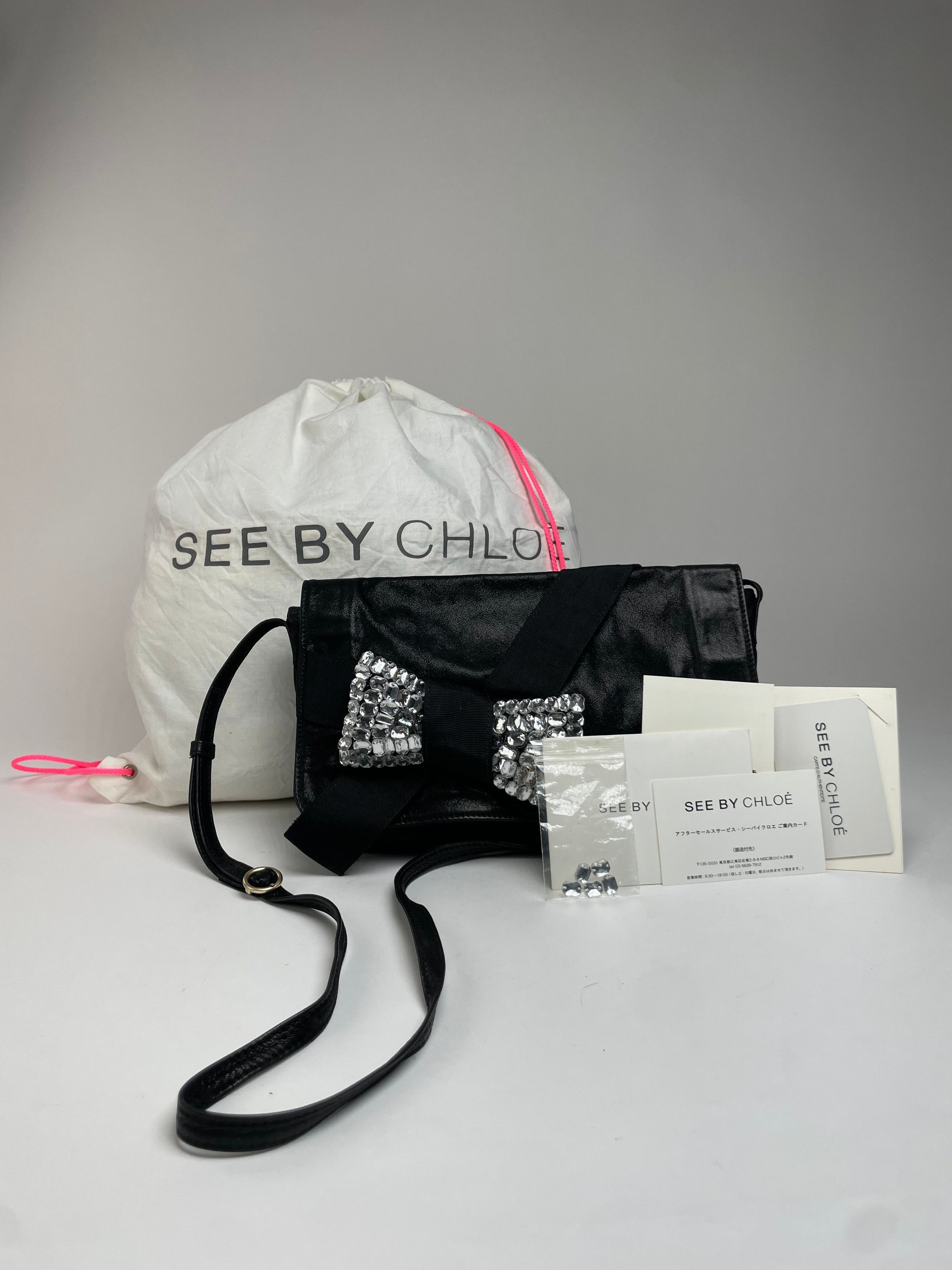 Chloe Vintage Ribbon Leather shoulder bag Black Size ONE SIZE - 11 Thumbnail