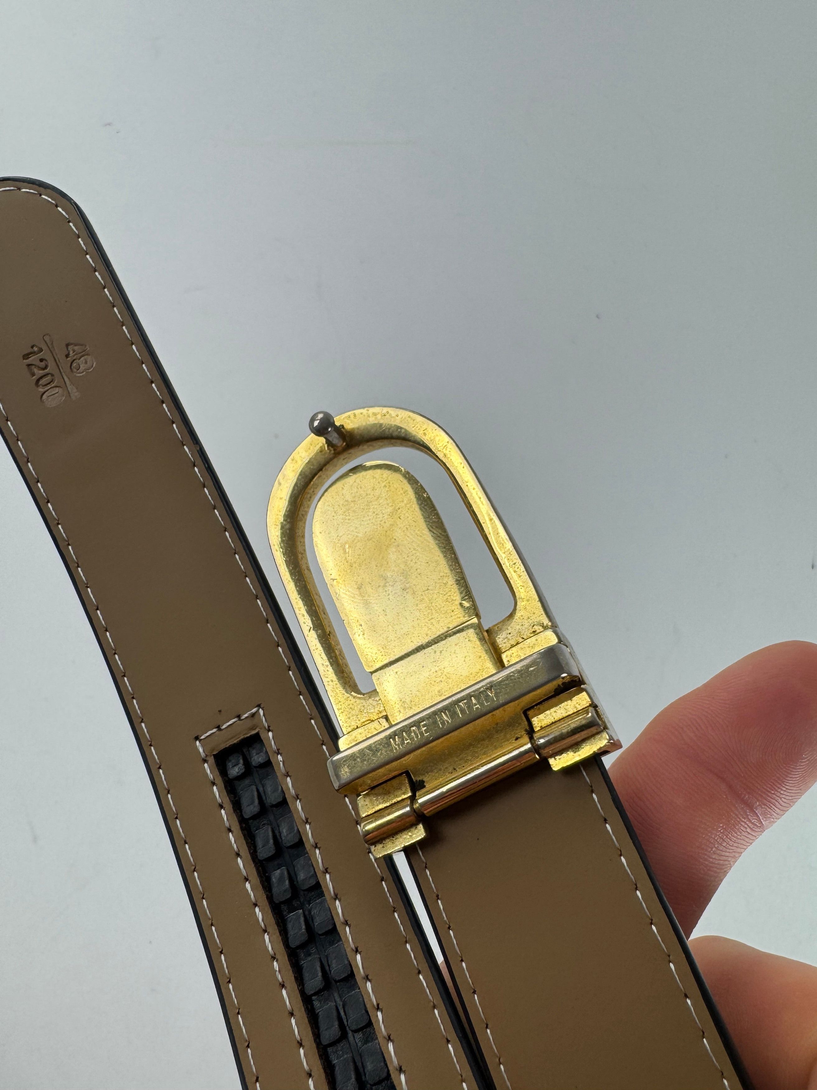 Celine Vintage Paris Carriage Logo Leather Belt Black Size ONE SIZE - 3 Thumbnail