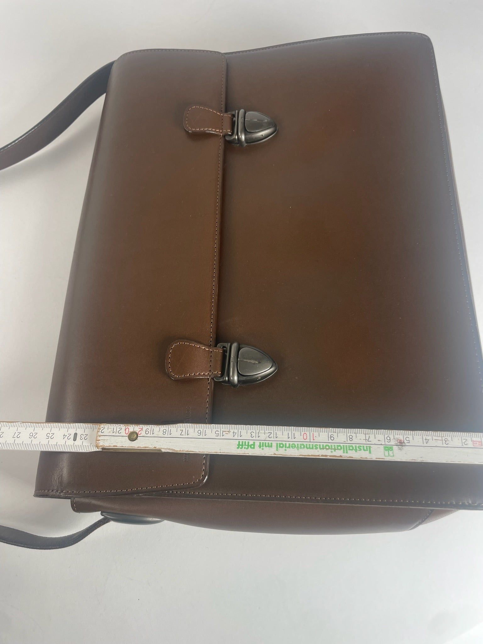 Issey Miyake Vintage Leather Shoulder Briefcase Brown Size ONE SIZE - 7 Thumbnail