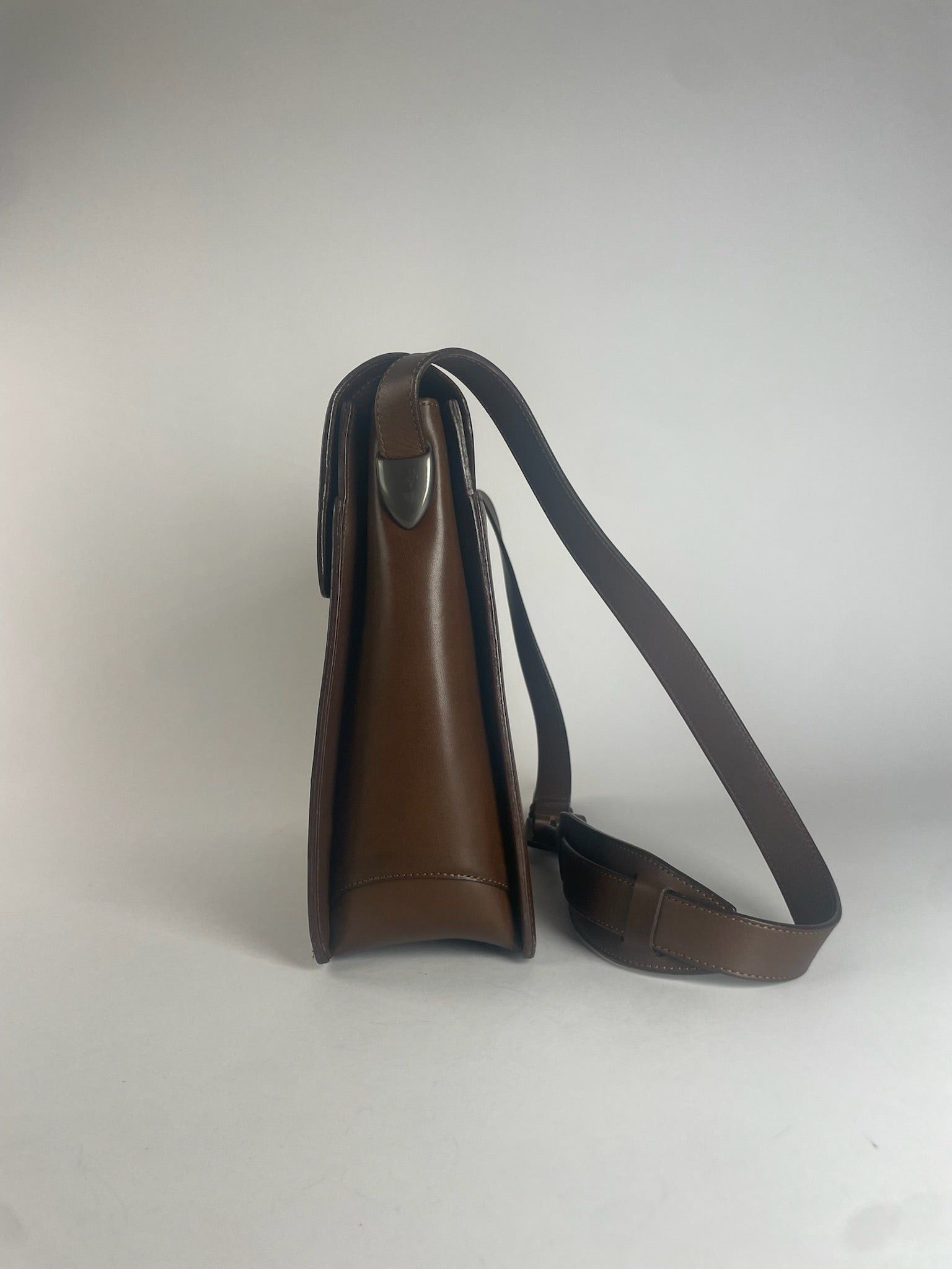 Issey Miyake Vintage Leather Shoulder Briefcase Brown Size ONE SIZE - 5 Thumbnail