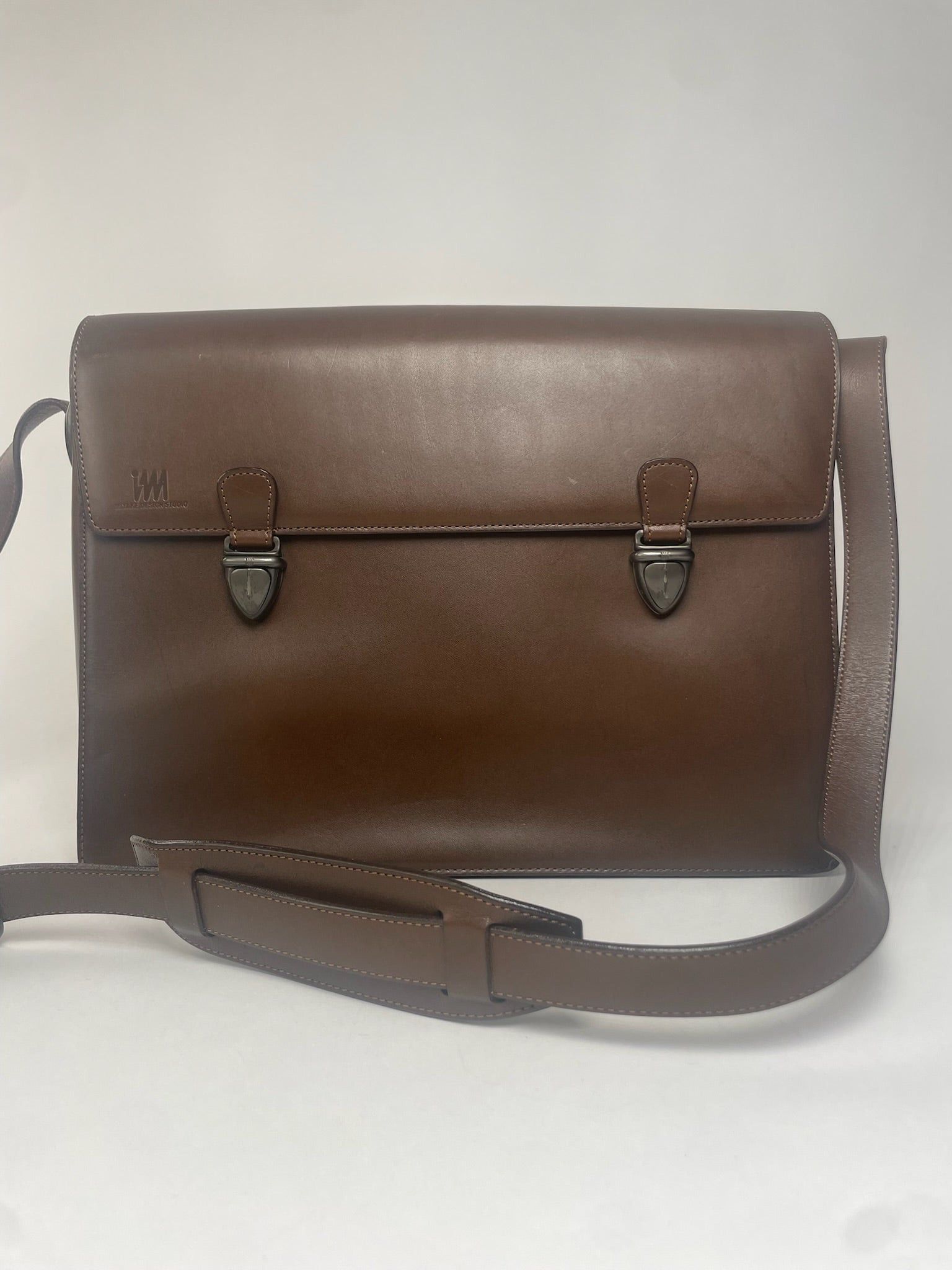 Issey Miyake Vintage Leather Shoulder Briefcase Brown Size ONE SIZE - 12 Thumbnail