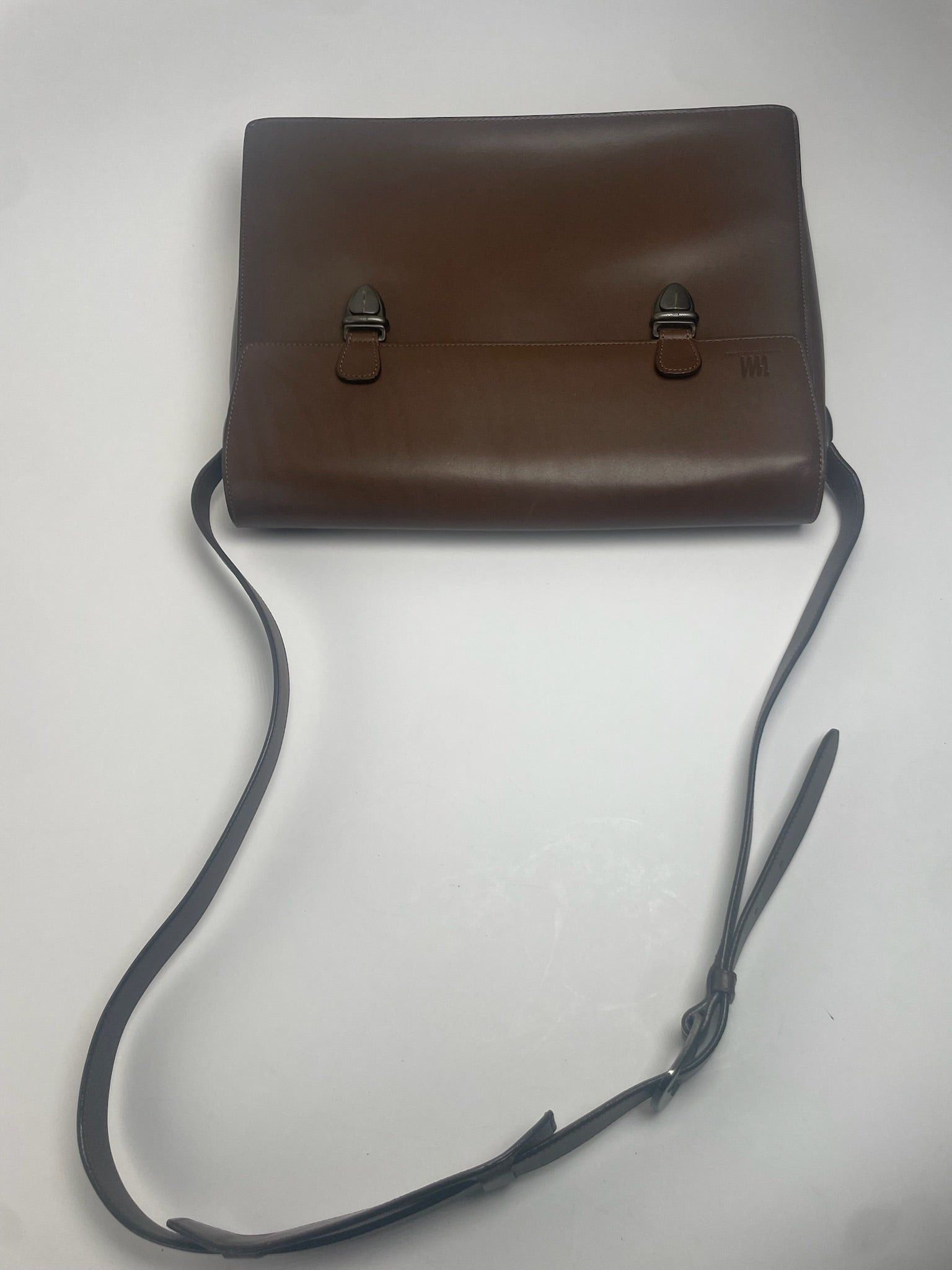 Issey Miyake Vintage Leather Shoulder Briefcase Brown Size ONE SIZE - 11 Thumbnail