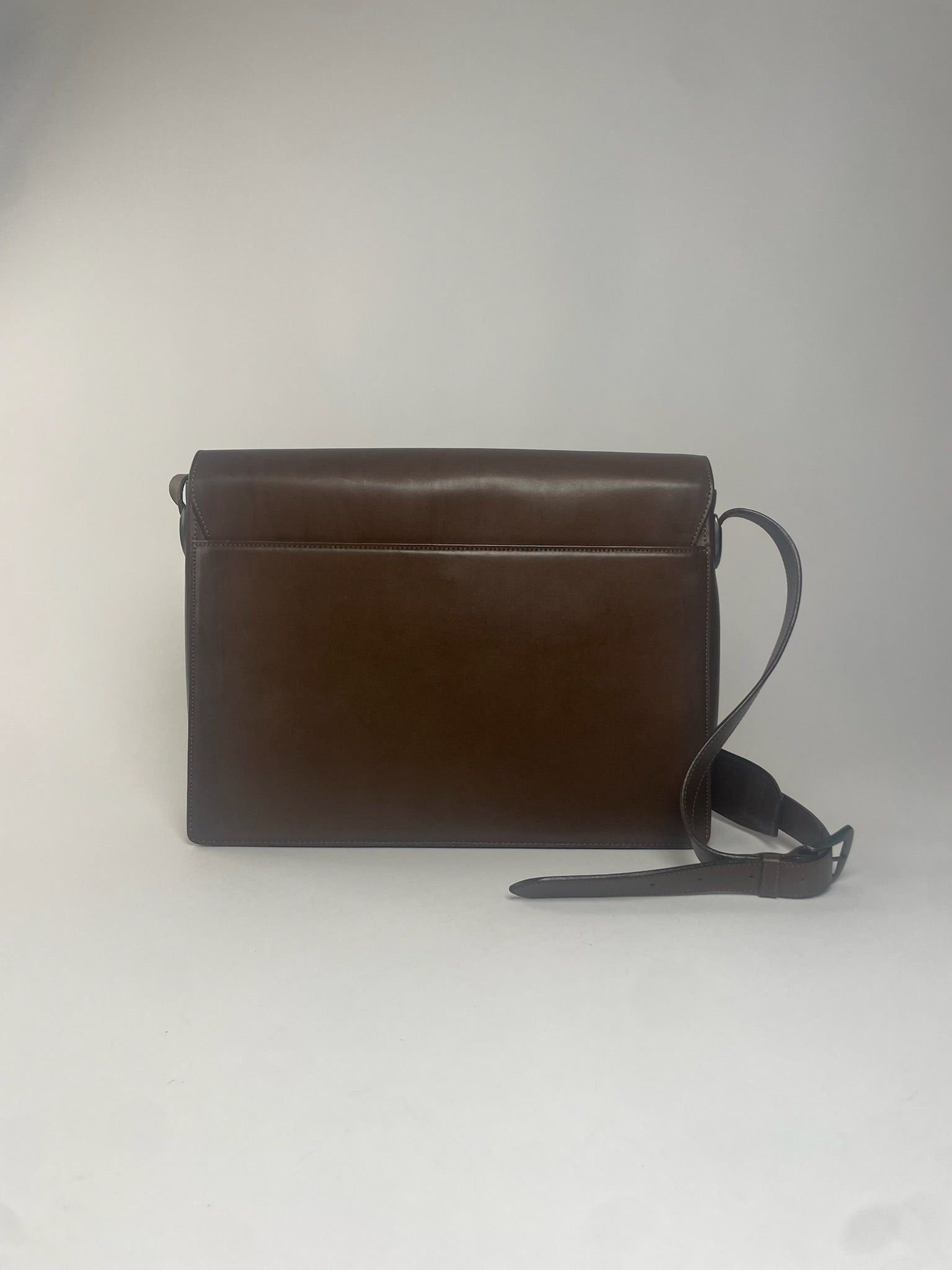 Issey Miyake Vintage Leather Shoulder Briefcase Brown Size ONE SIZE - 2 Thumbnail