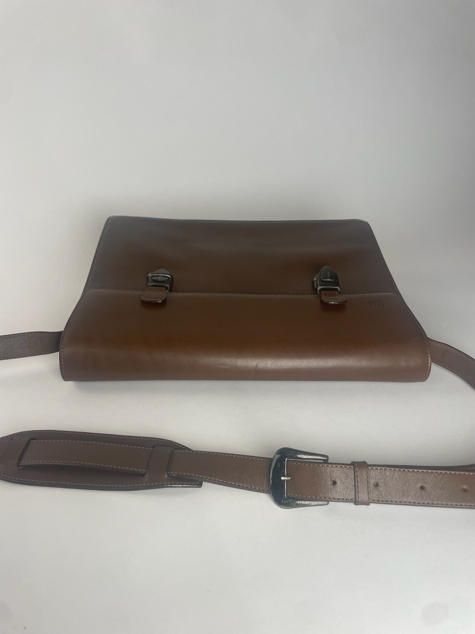 Issey Miyake Vintage Leather Shoulder Briefcase Brown Size ONE SIZE - 9 Thumbnail