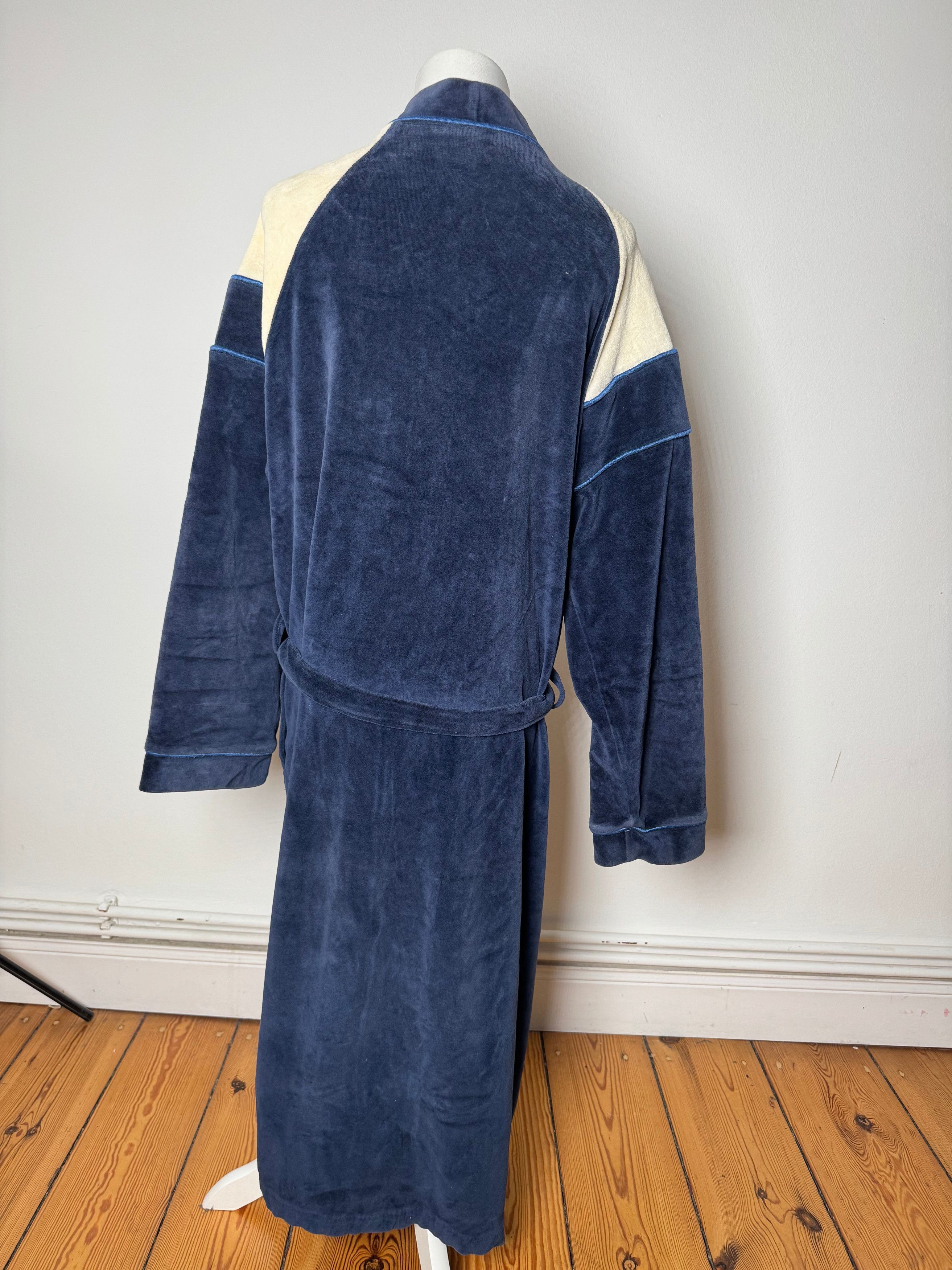 Dior Vintage Men’s Bathrobe Navy White L Size US L / EU 52-54 / 3 - 3 Thumbnail
