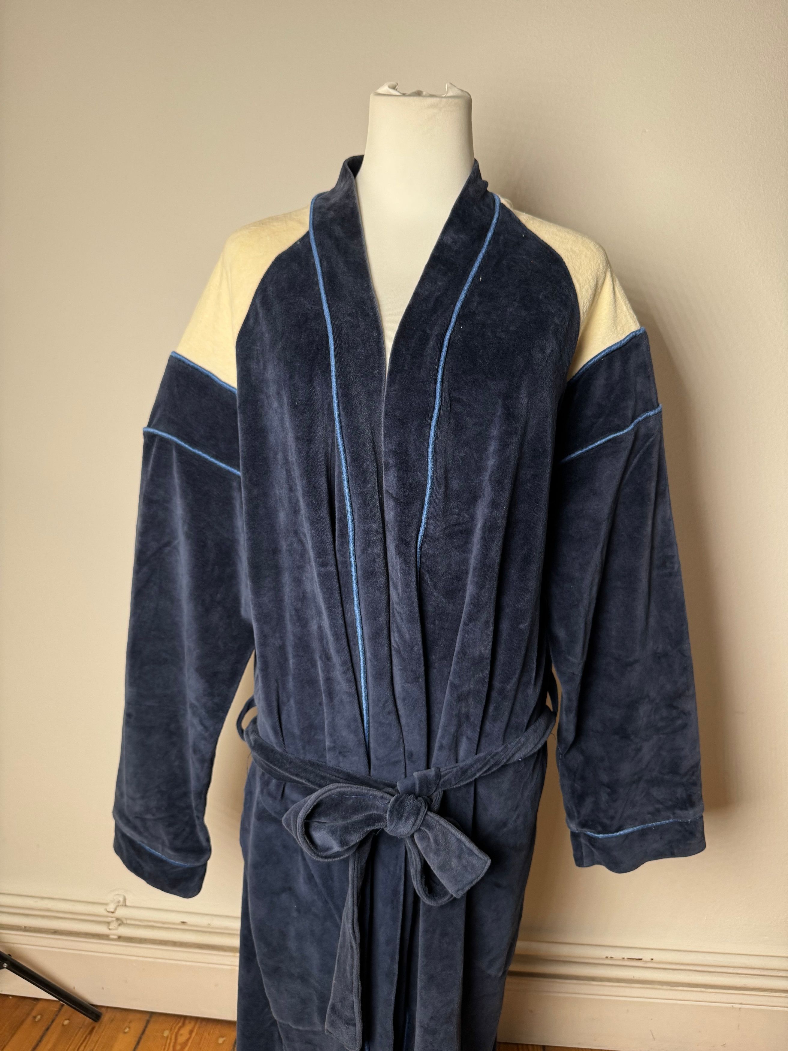Dior Vintage Men’s Bathrobe Navy White L Size US L / EU 52-54 / 3 - 12 Thumbnail