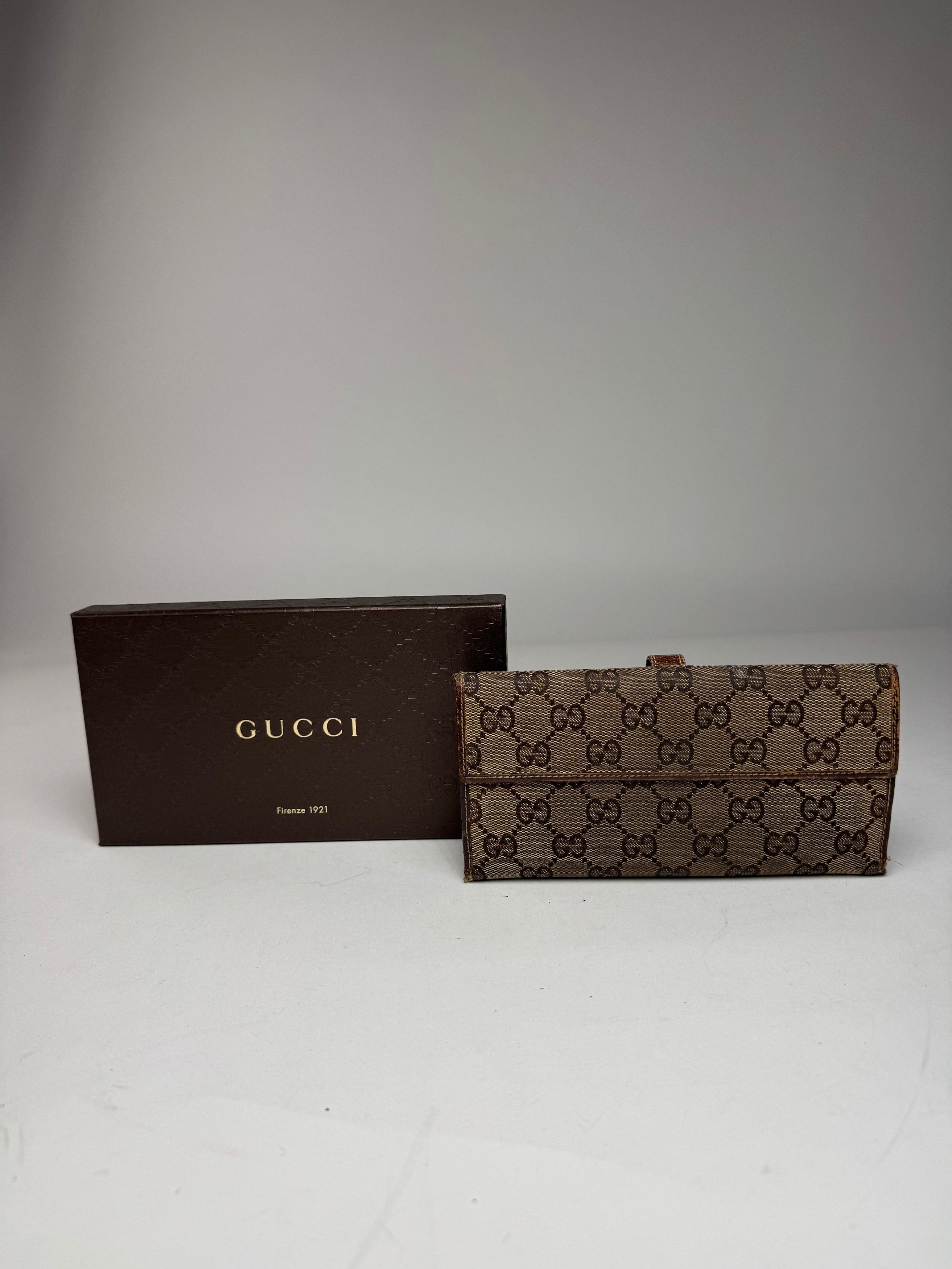 Gucci Jackie Monogram Leather Wallet Brown Size ONE SIZE - 2 Thumbnail