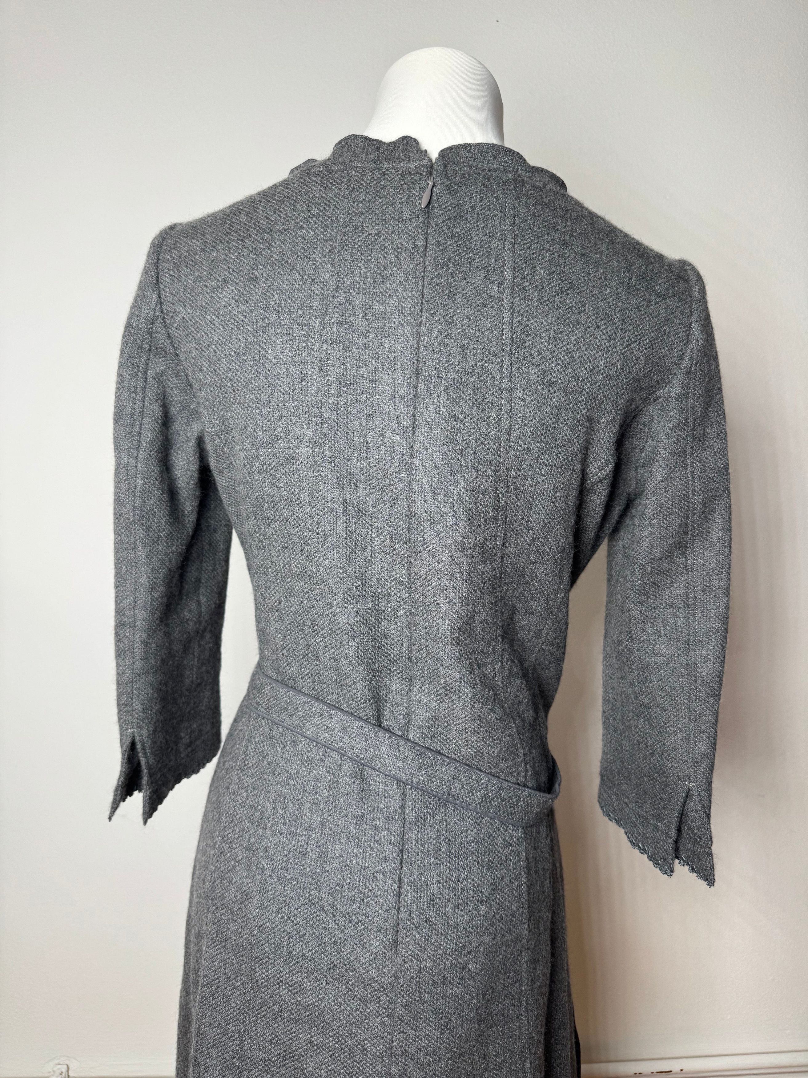 Courreges Vintage Wool Dress Grey 38/M Size L / US 10 / IT 46 - 13 Thumbnail