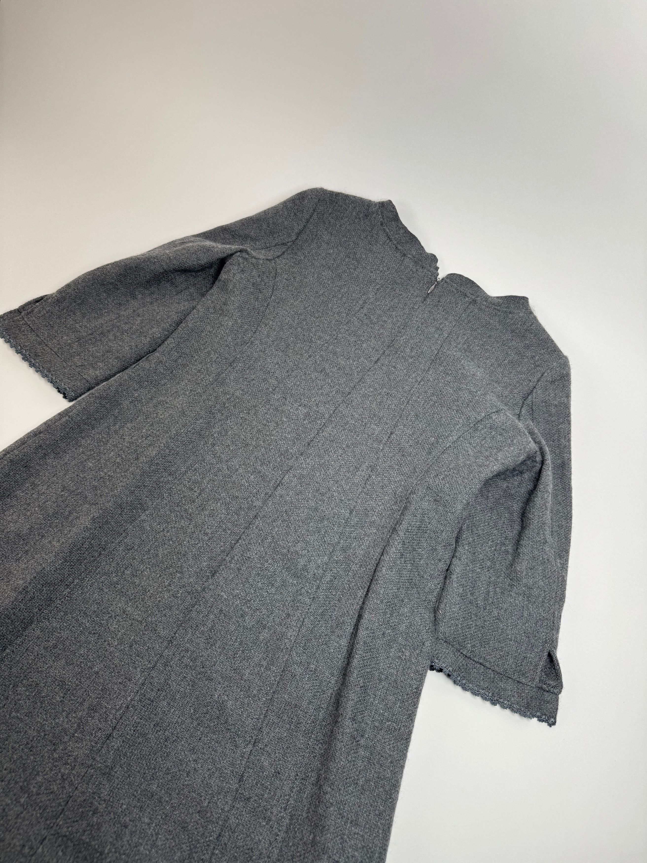 Courreges Vintage Wool Dress Grey 38/M Size L / US 10 / IT 46 - 9 Thumbnail