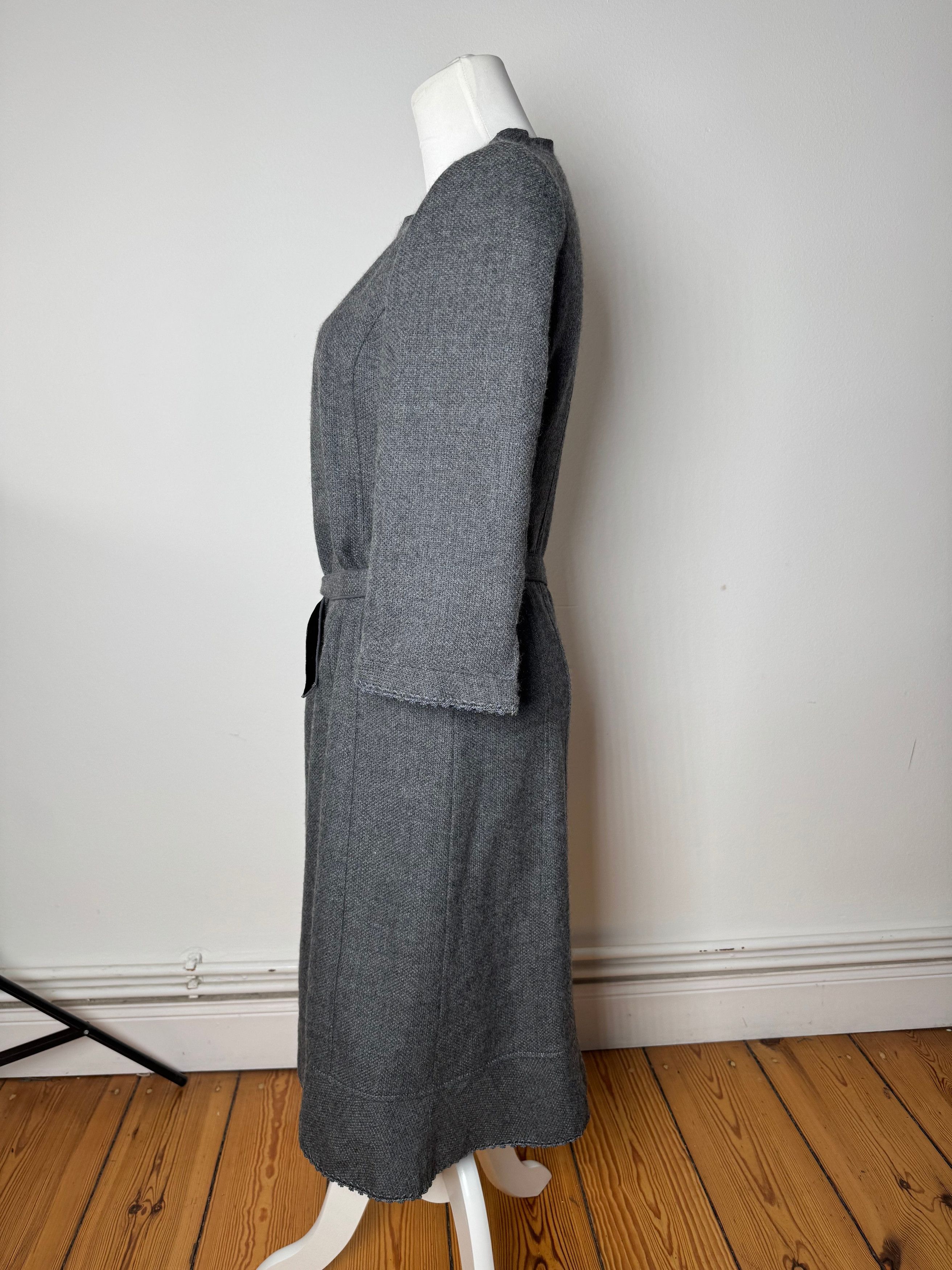 Courreges Vintage Wool Dress Grey 38/M Size L / US 10 / IT 46 - 2 Thumbnail