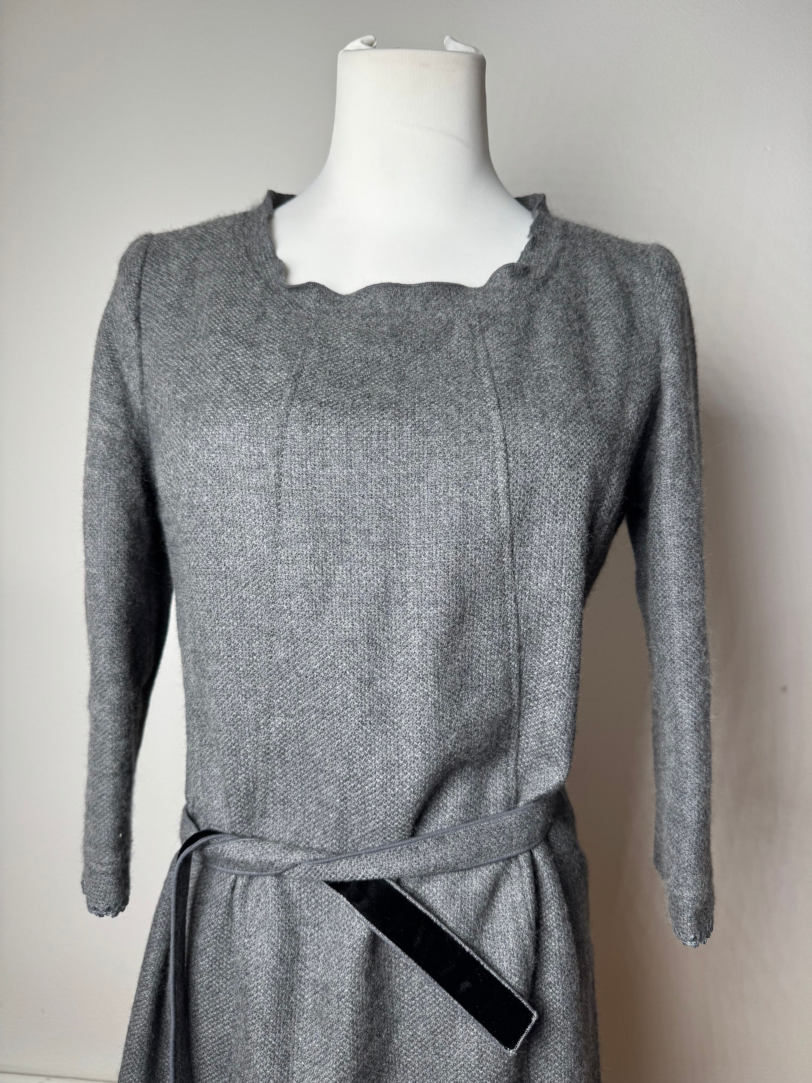 Courreges Vintage Wool Dress Grey 38/M Size L / US 10 / IT 46 - 12 Thumbnail