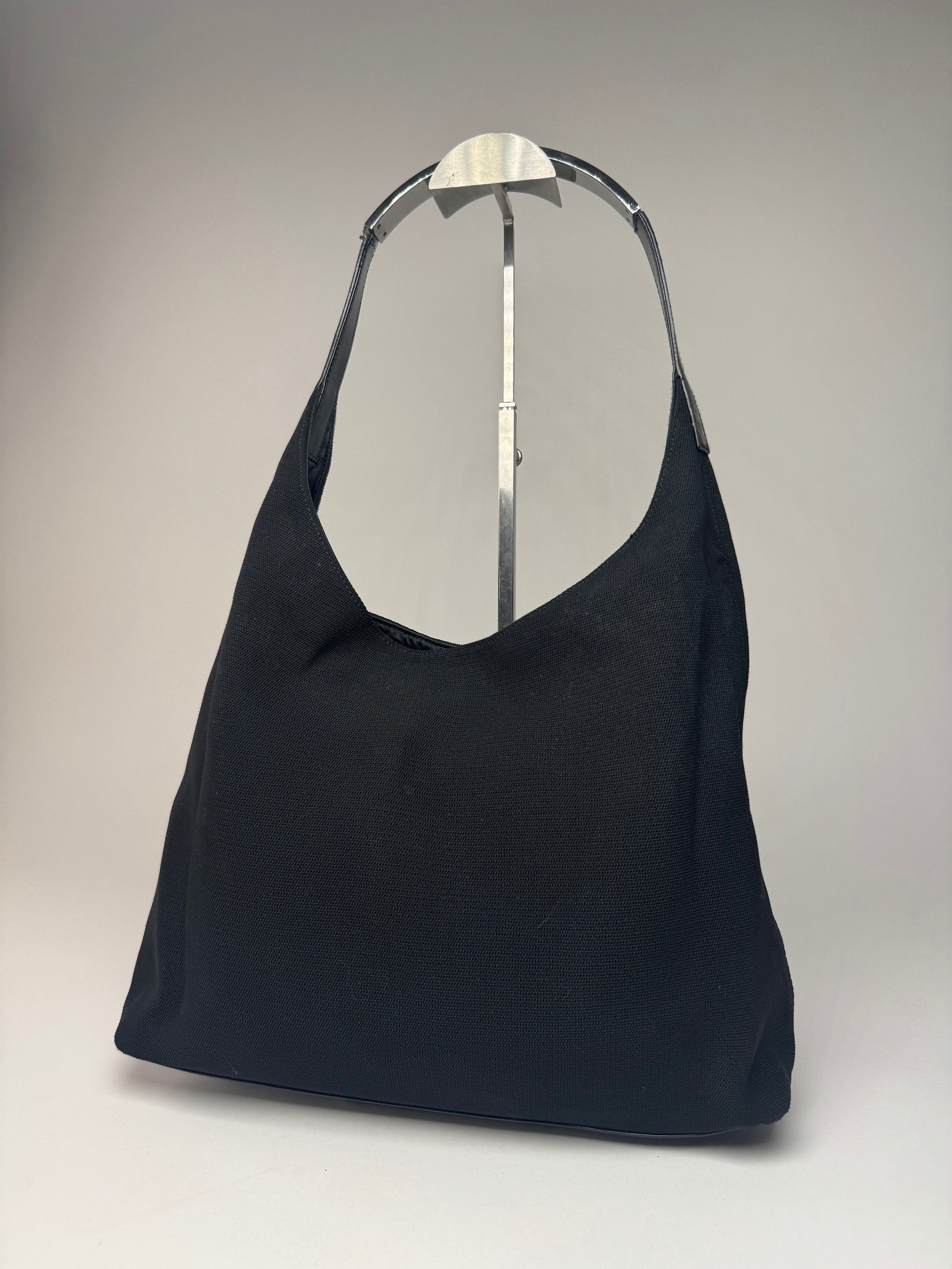 Gucci Vintage Canvas Patent Leather Handbag Black Size ONE SIZE - 3 Thumbnail