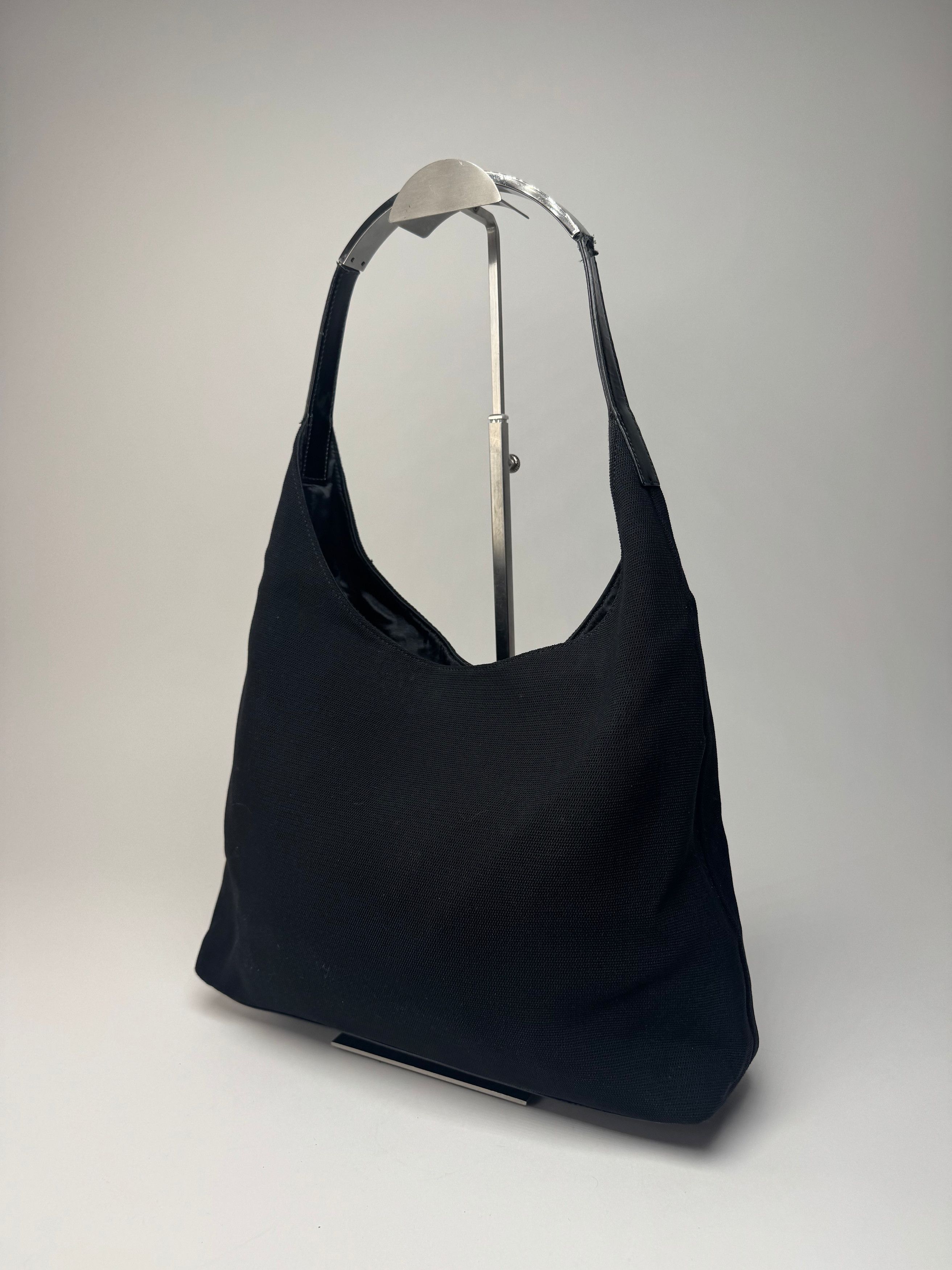 Gucci Vintage Canvas Patent Leather Handbag Black Size ONE SIZE - 7 Thumbnail