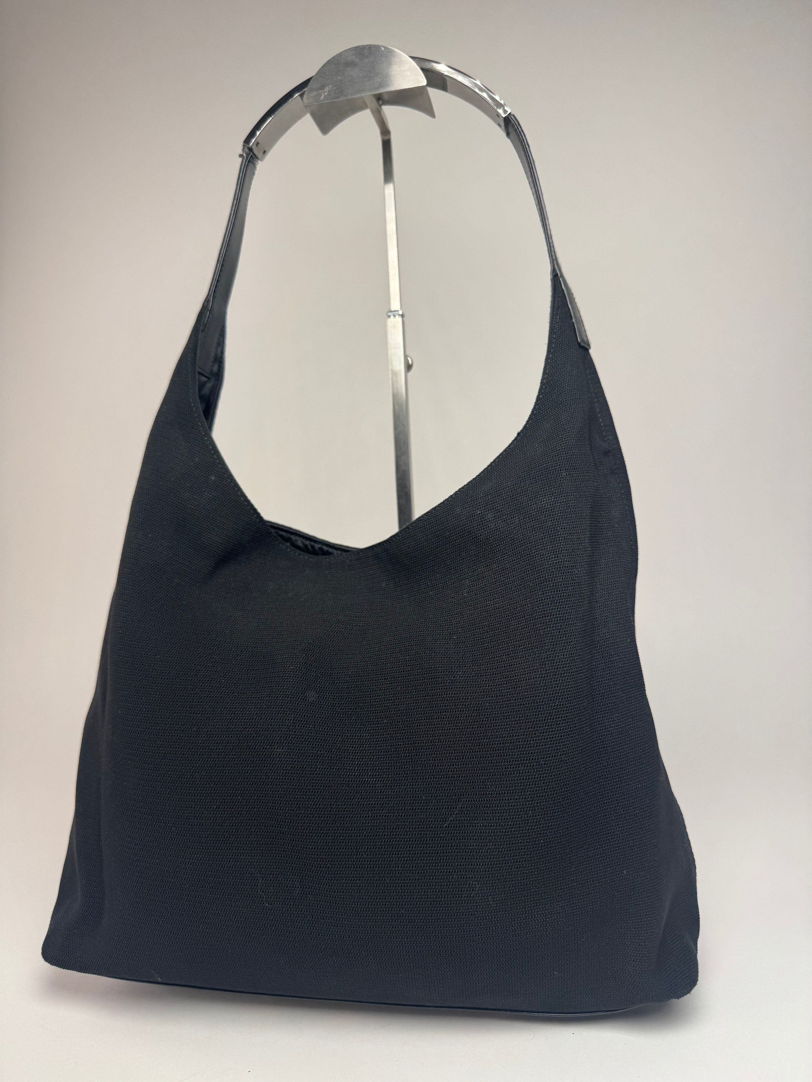 Gucci Vintage Canvas Patent Leather Handbag Black Size ONE SIZE - 11 Thumbnail
