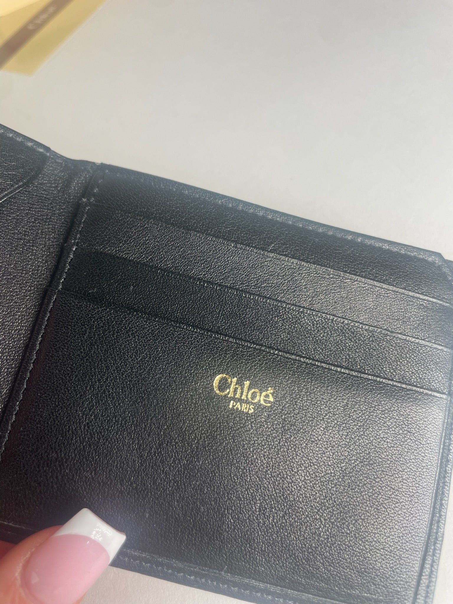 Chloe Vintage Flapable Leather Wallet Black Size ONE SIZE - 6 Thumbnail