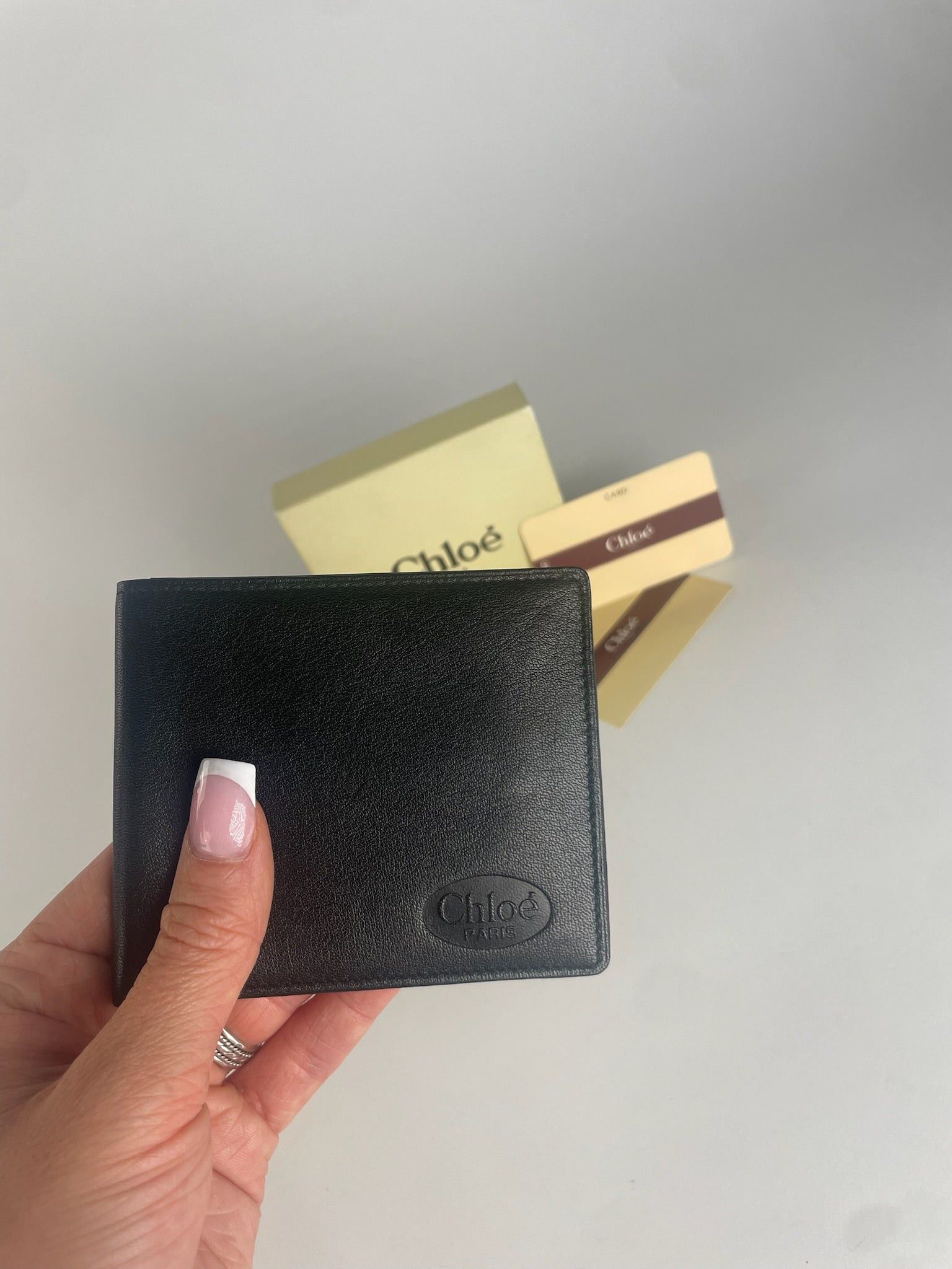Chloe Vintage Flapable Leather Wallet Black Size ONE SIZE - 9 Thumbnail