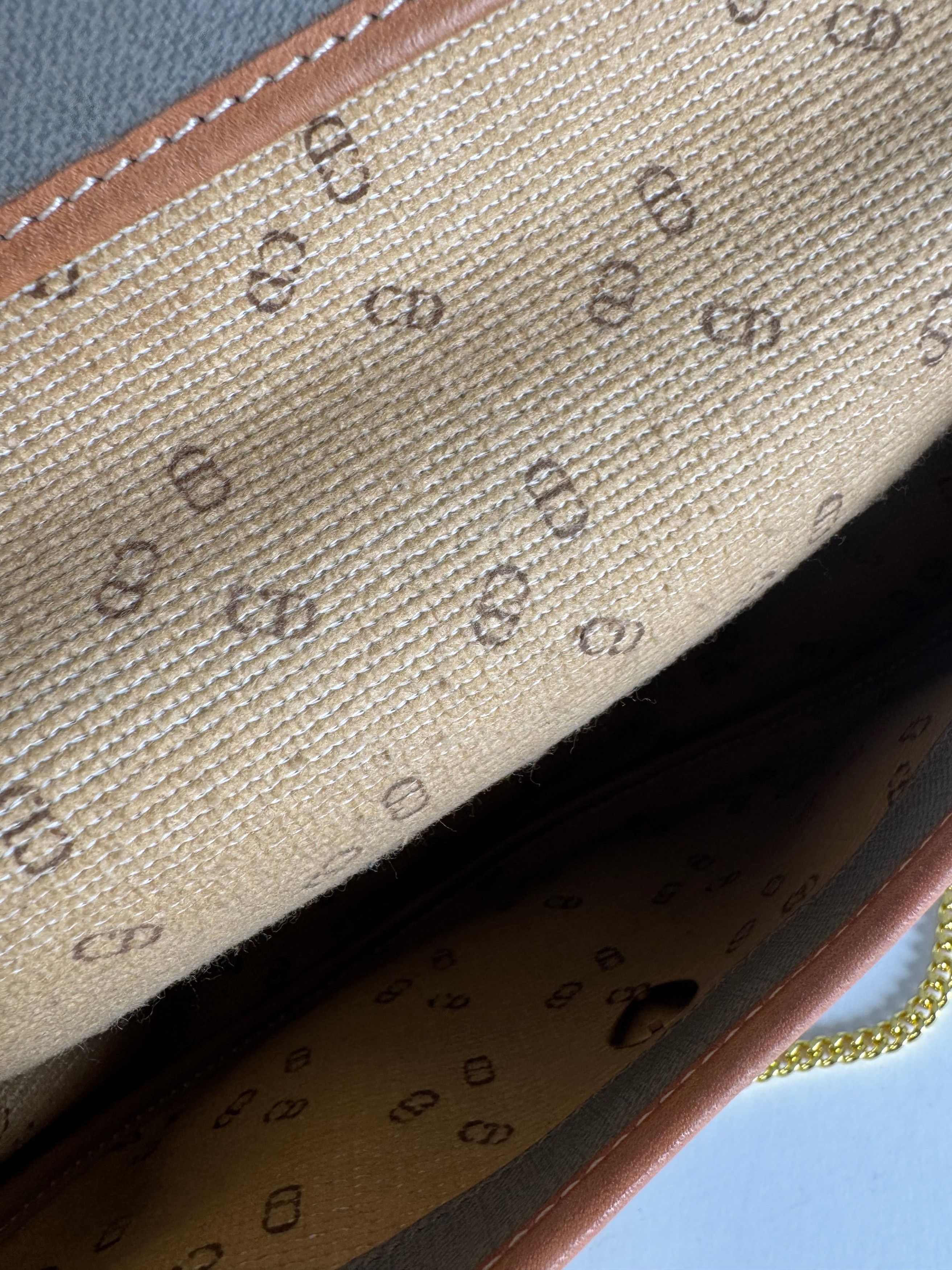 Dior Vintage Leather Bag Grey Brown Size ONE SIZE - 3 Thumbnail