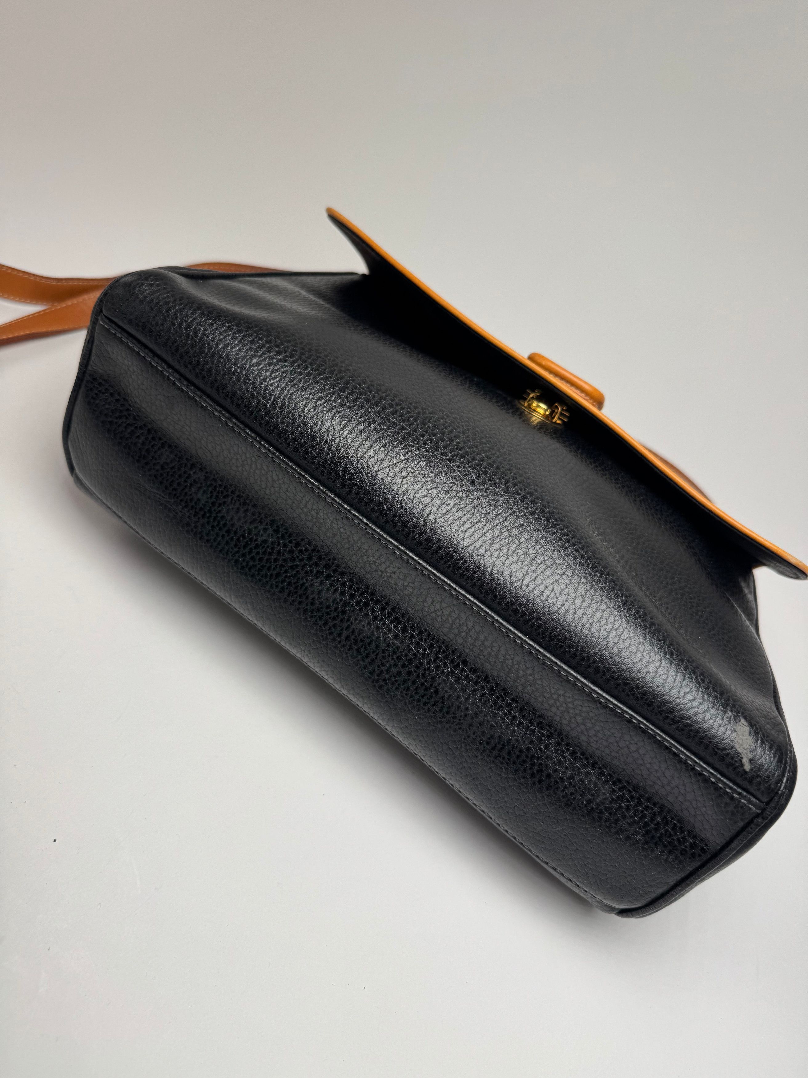 Courreges Vintage 2Way Leather Bag Black Brown Size ONE SIZE - 11 Thumbnail