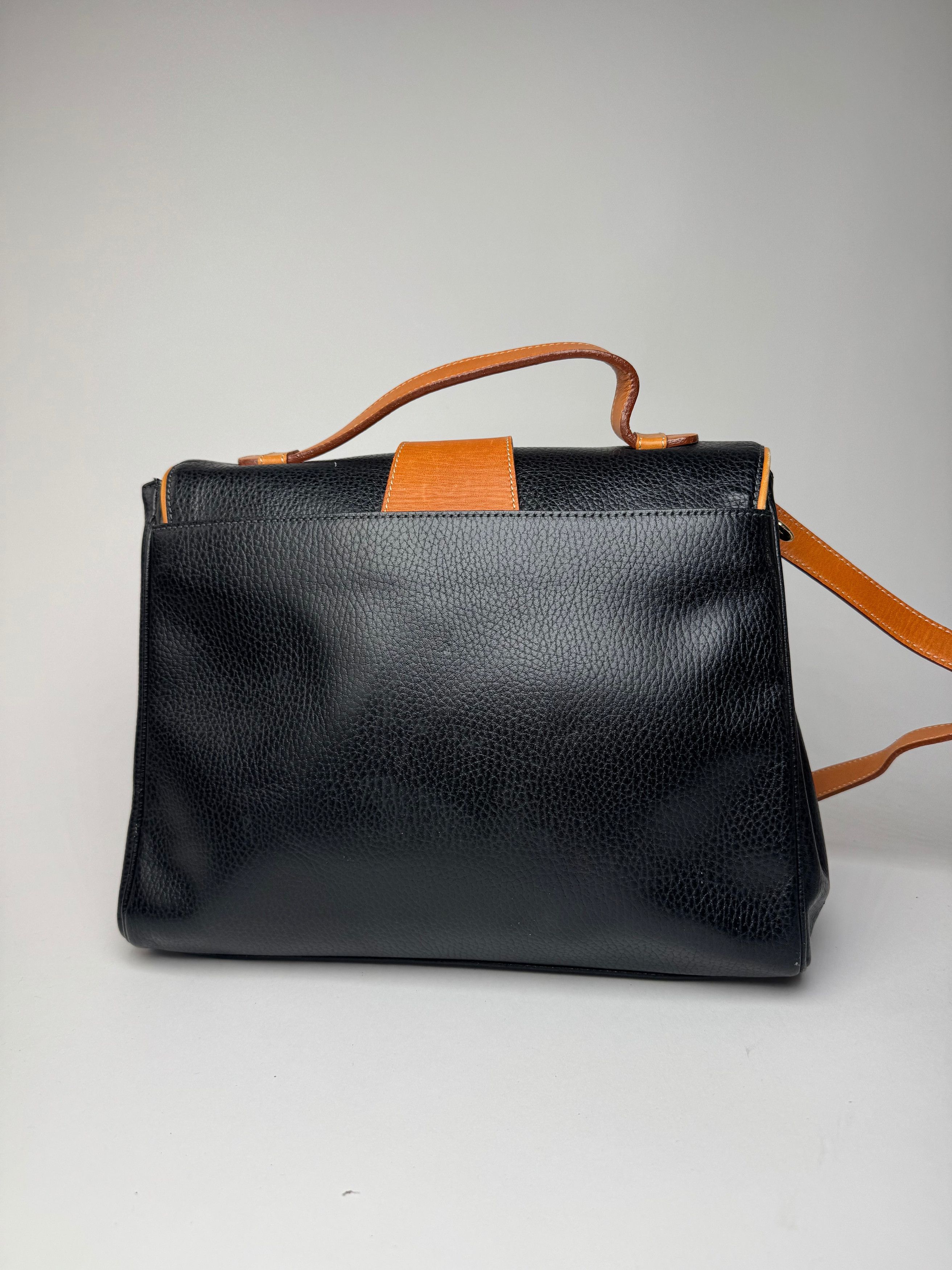 Courreges Vintage 2Way Leather Bag Black Brown Size ONE SIZE - 15 Thumbnail