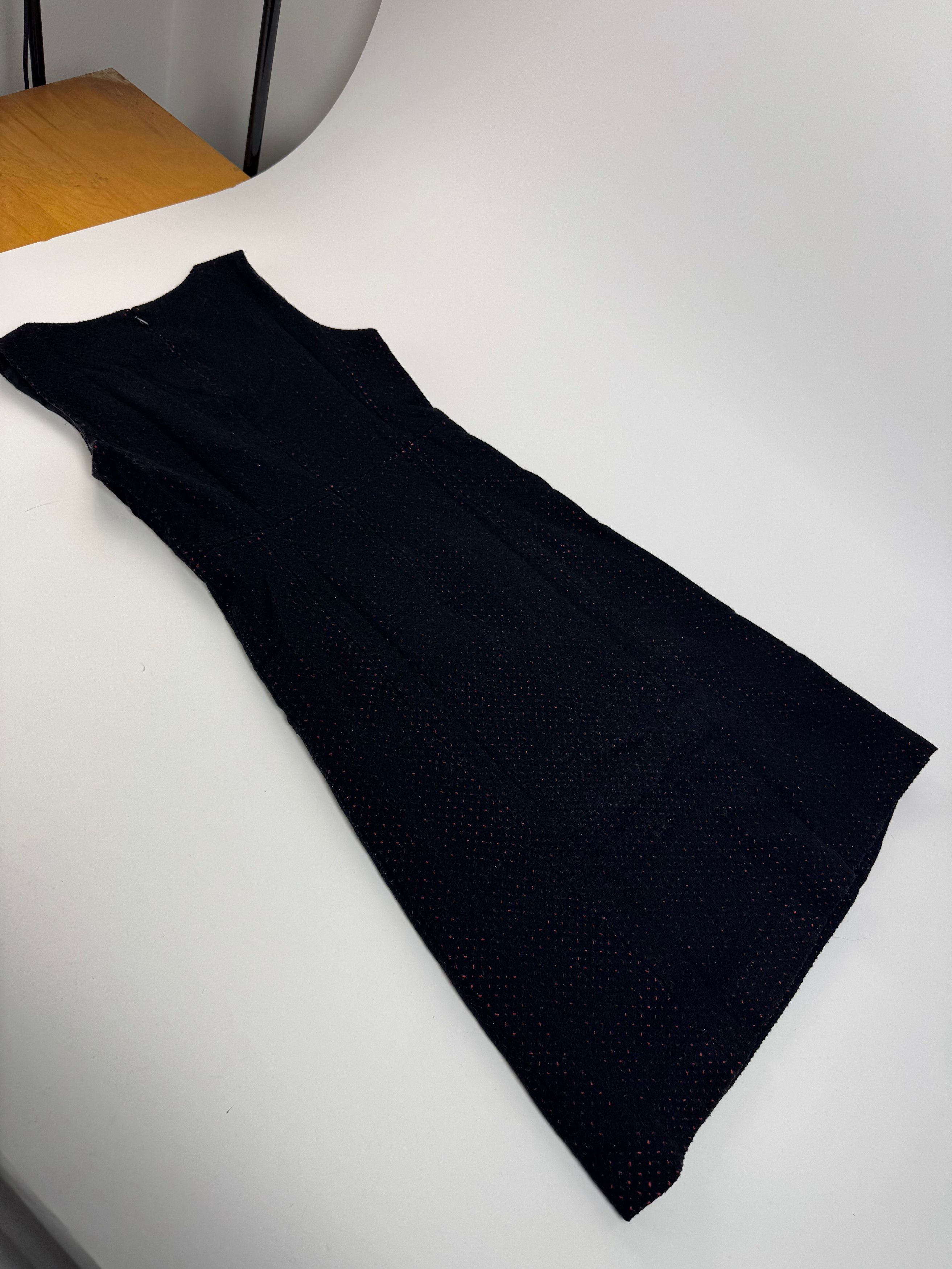 Balenciaga Vintage Polkadot Wool Dress Black Red 38/M Size S / US 4 / IT 40 - 7 Thumbnail
