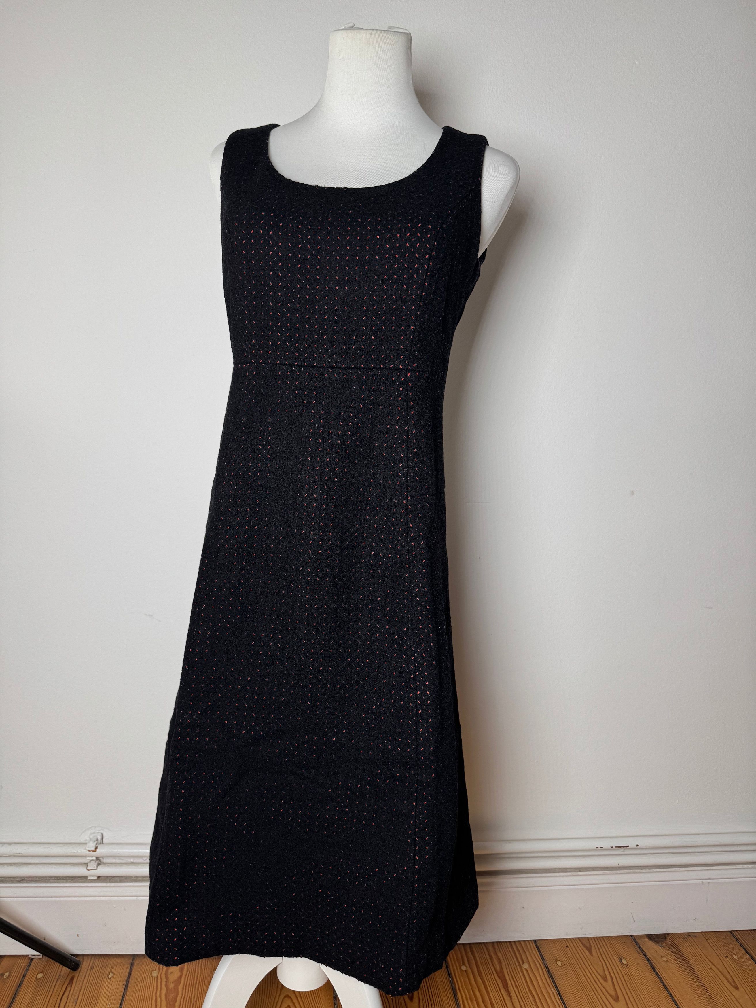 Balenciaga Vintage Polkadot Wool Dress Black Red 38/M Size S / US 4 / IT 40 - 13 Thumbnail
