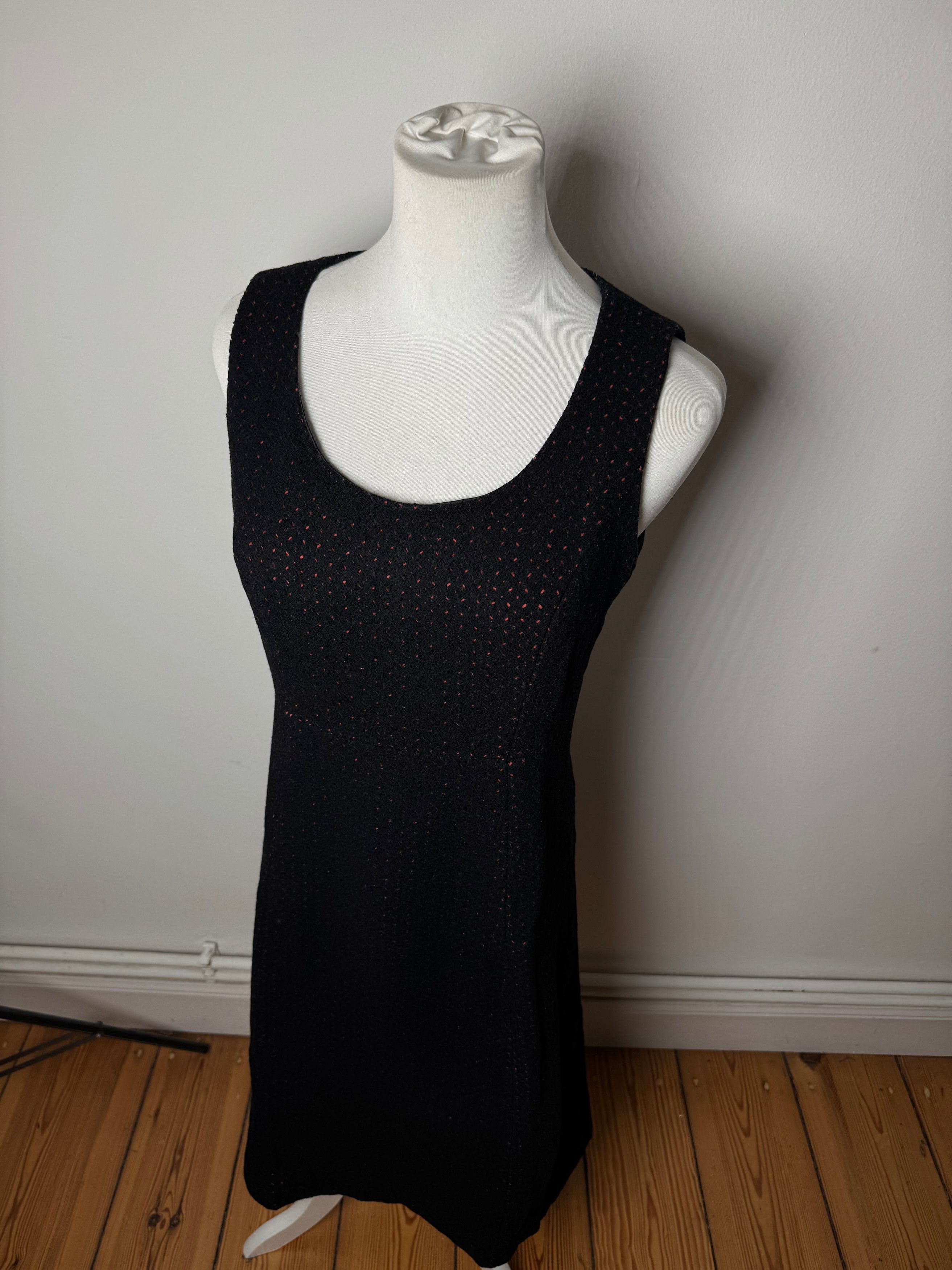 Balenciaga Vintage Polkadot Wool Dress Black Red 38/M Size S / US 4 / IT 40 - 9 Thumbnail