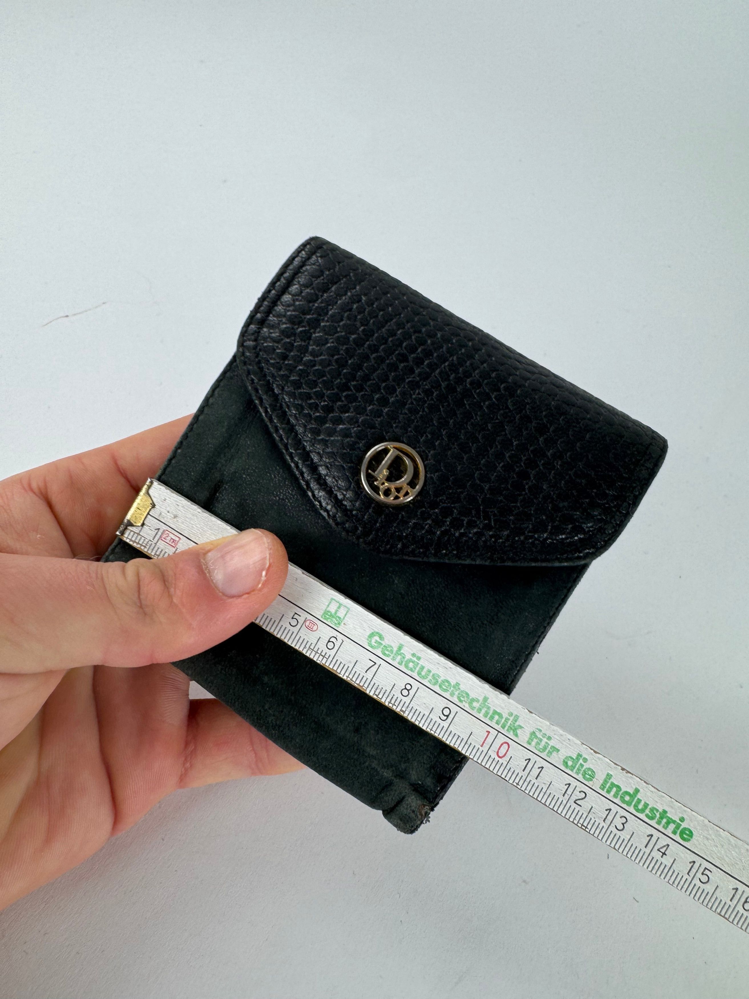 Dior Vintage Snake Emblossed Leather Wallet Black Size ONE SIZE - 9 Thumbnail