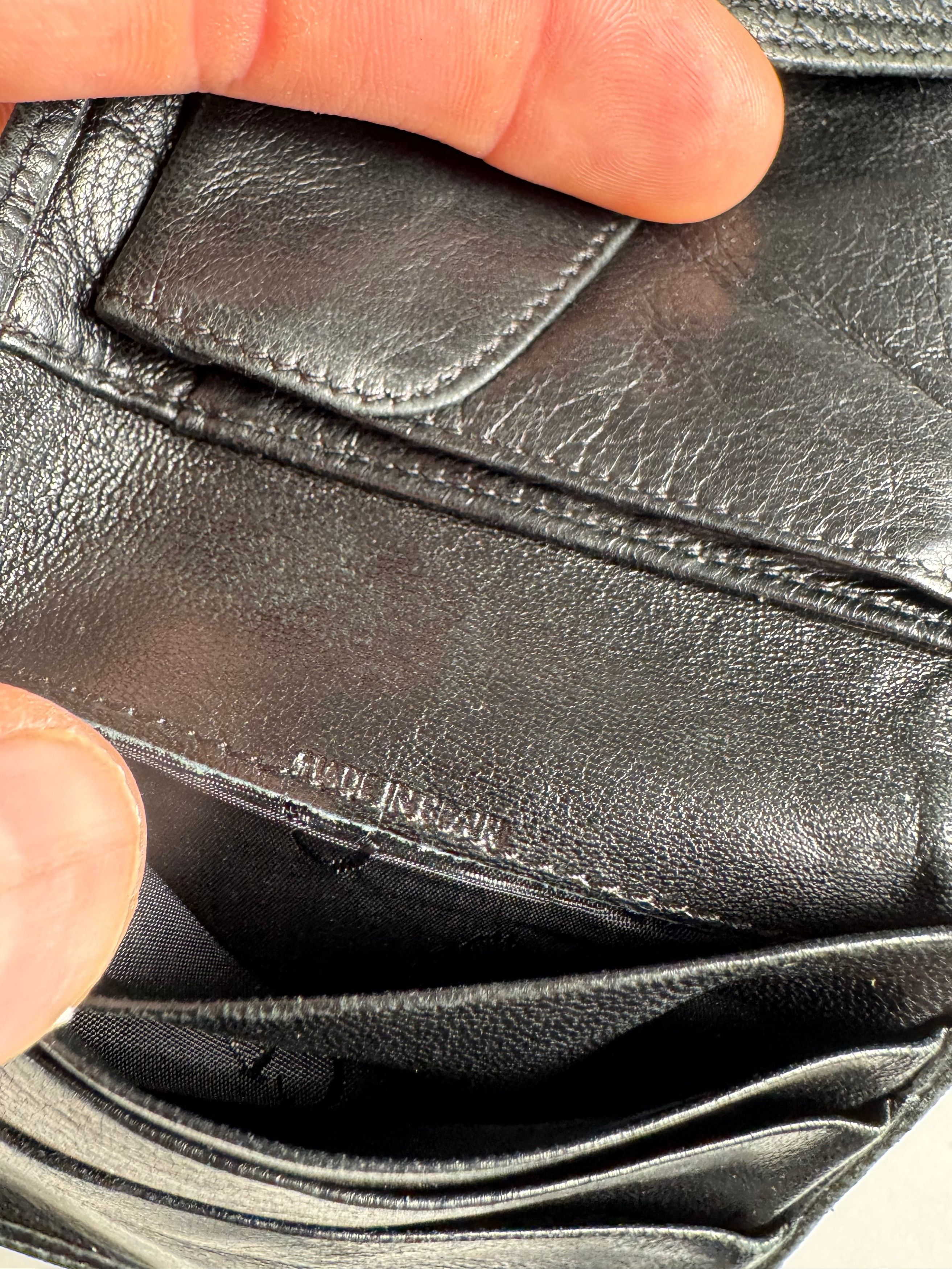 Dior Vintage Snake Emblossed Leather Wallet Black Size ONE SIZE - 6 Thumbnail