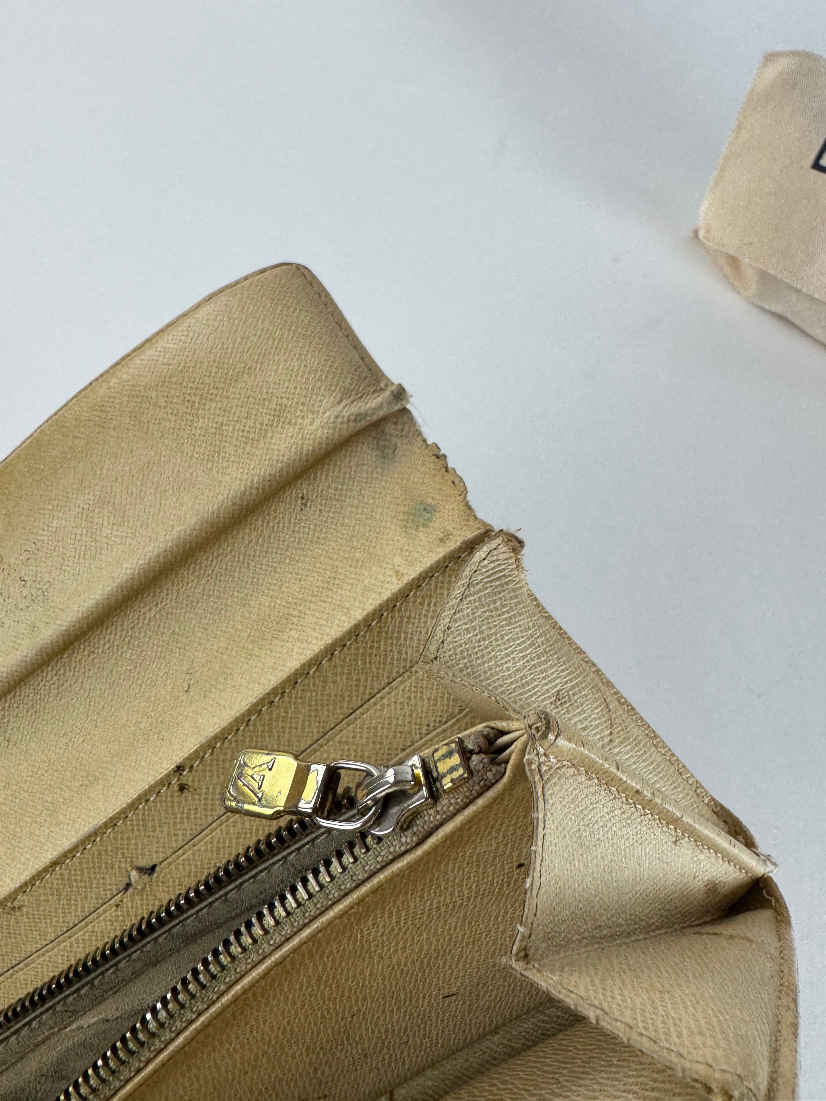 Louis Vuitton Vintage Damier Monogram Leather wallet white grey Size ONE SIZE - 5 Thumbnail
