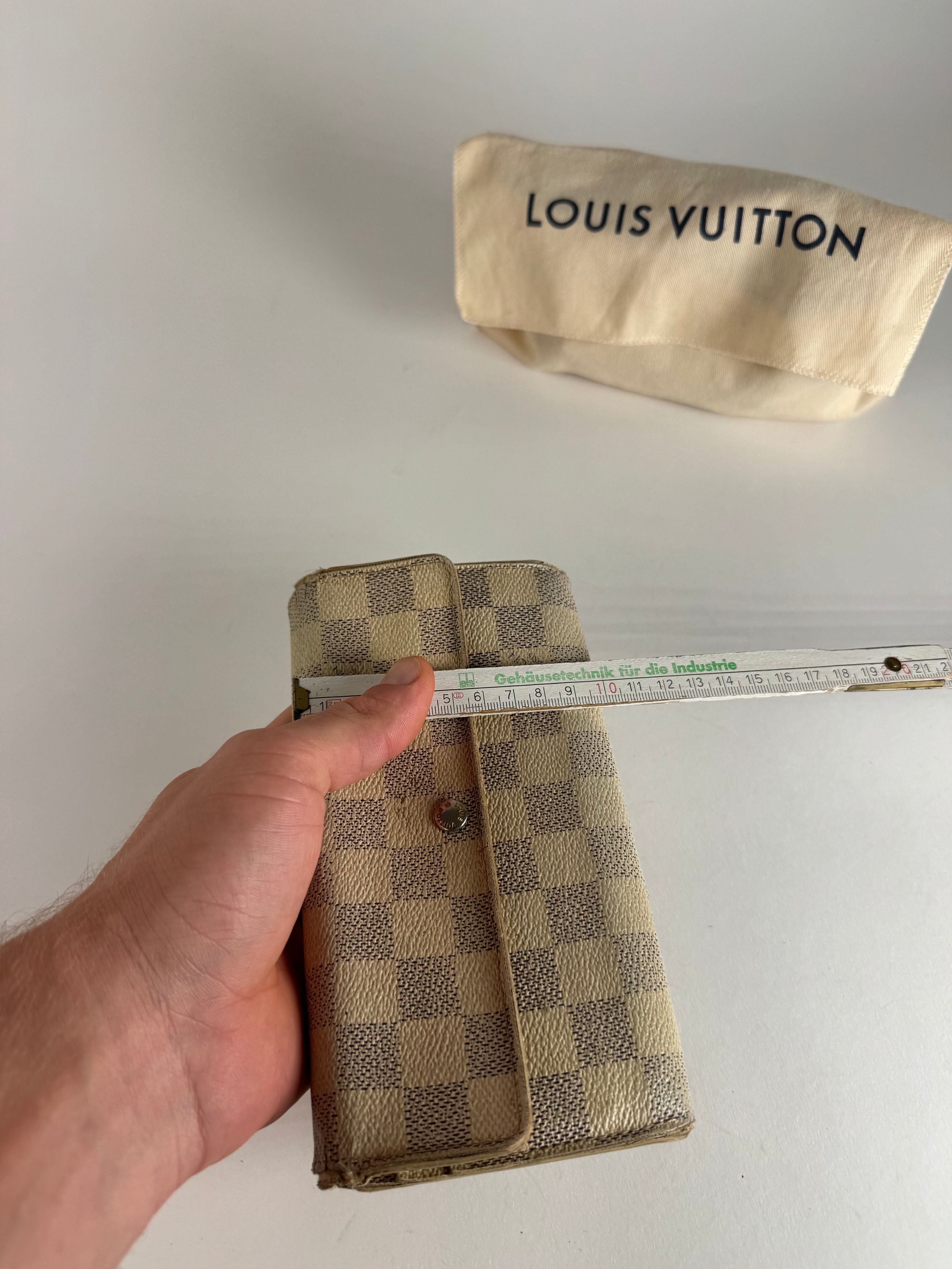 Louis Vuitton Vintage Damier Monogram Leather wallet white grey Size ONE SIZE - 10 Thumbnail