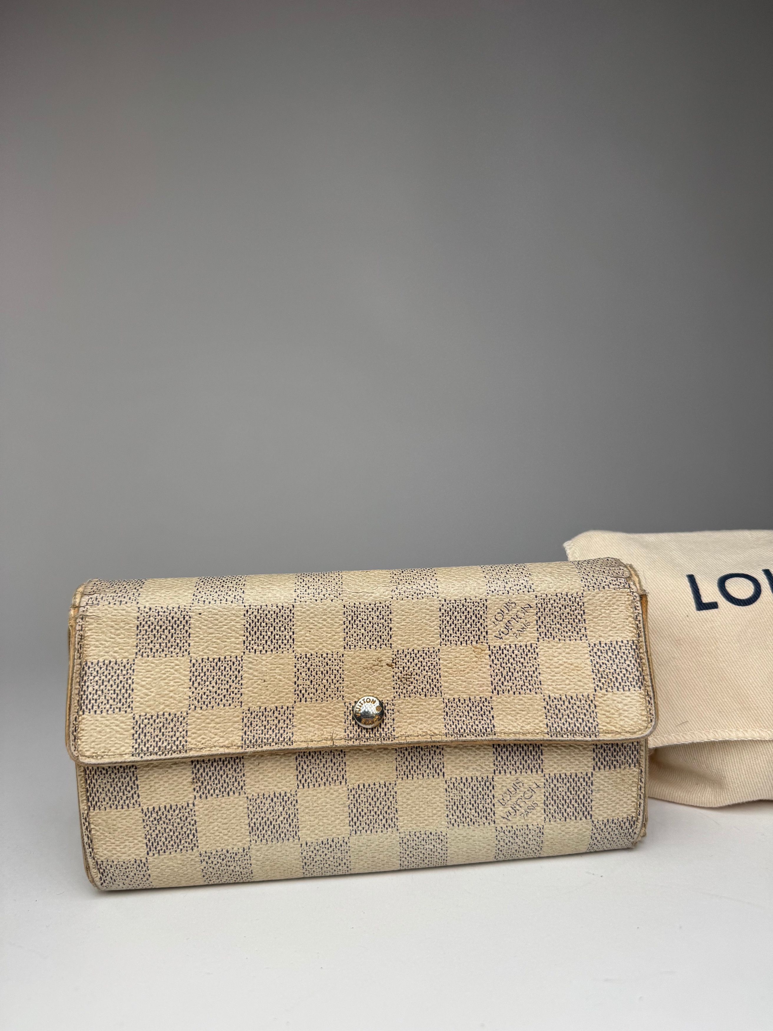 Louis Vuitton Vintage Damier Monogram Leather wallet white grey Size ONE SIZE - 8 Thumbnail