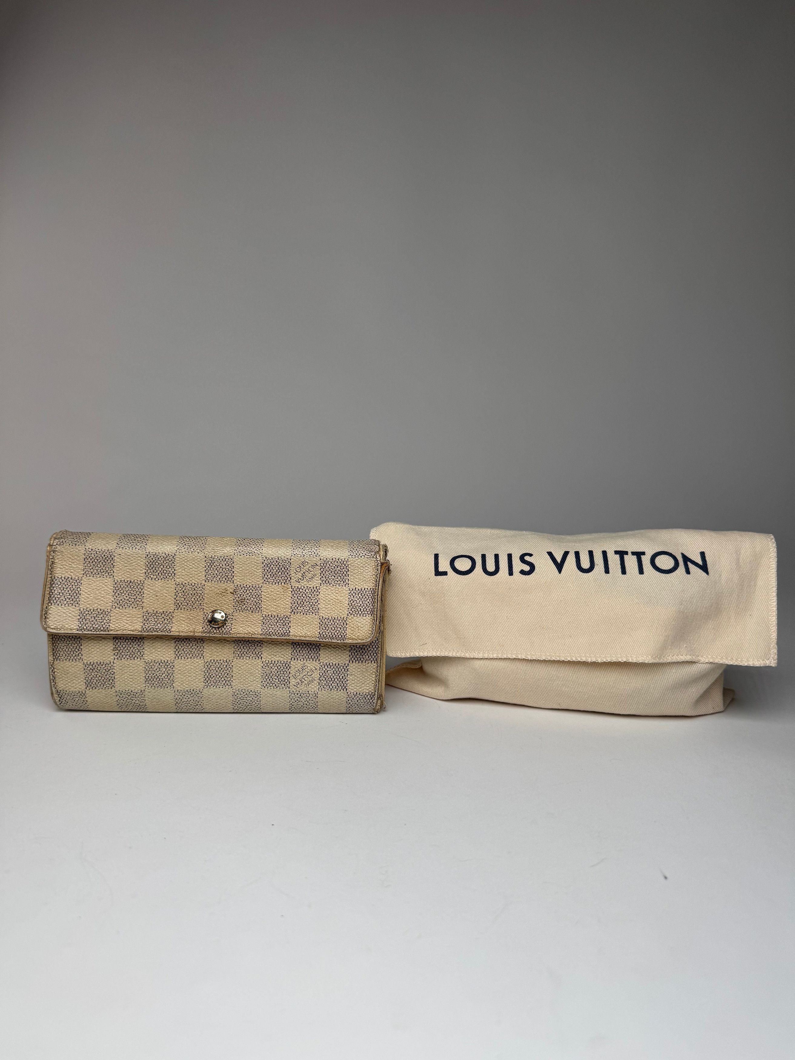 Louis Vuitton Vintage Damier Monogram Leather wallet white grey Size ONE SIZE - 11 Thumbnail