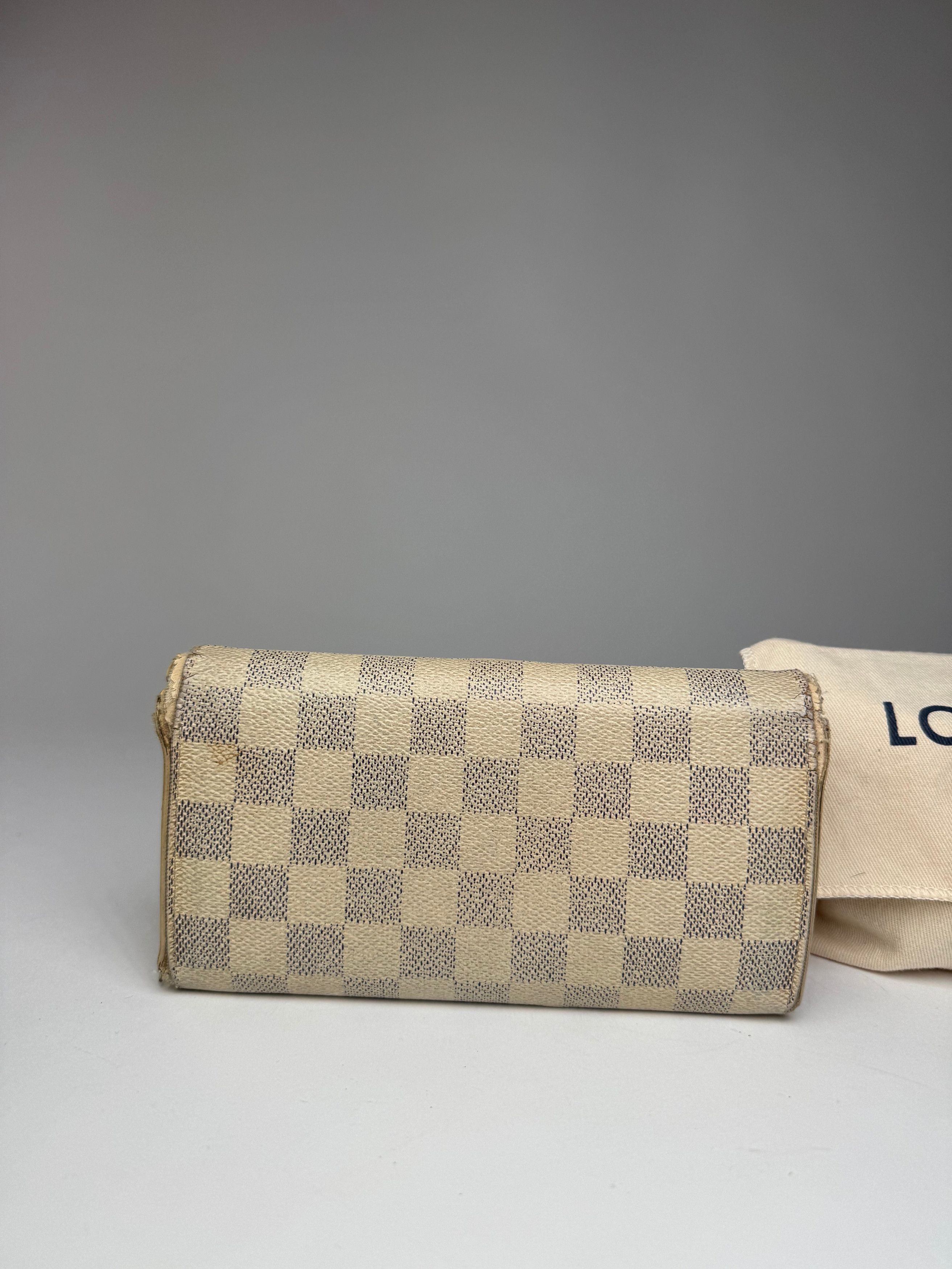 Louis Vuitton Vintage Damier Monogram Leather wallet white grey Size ONE SIZE - 7 Thumbnail
