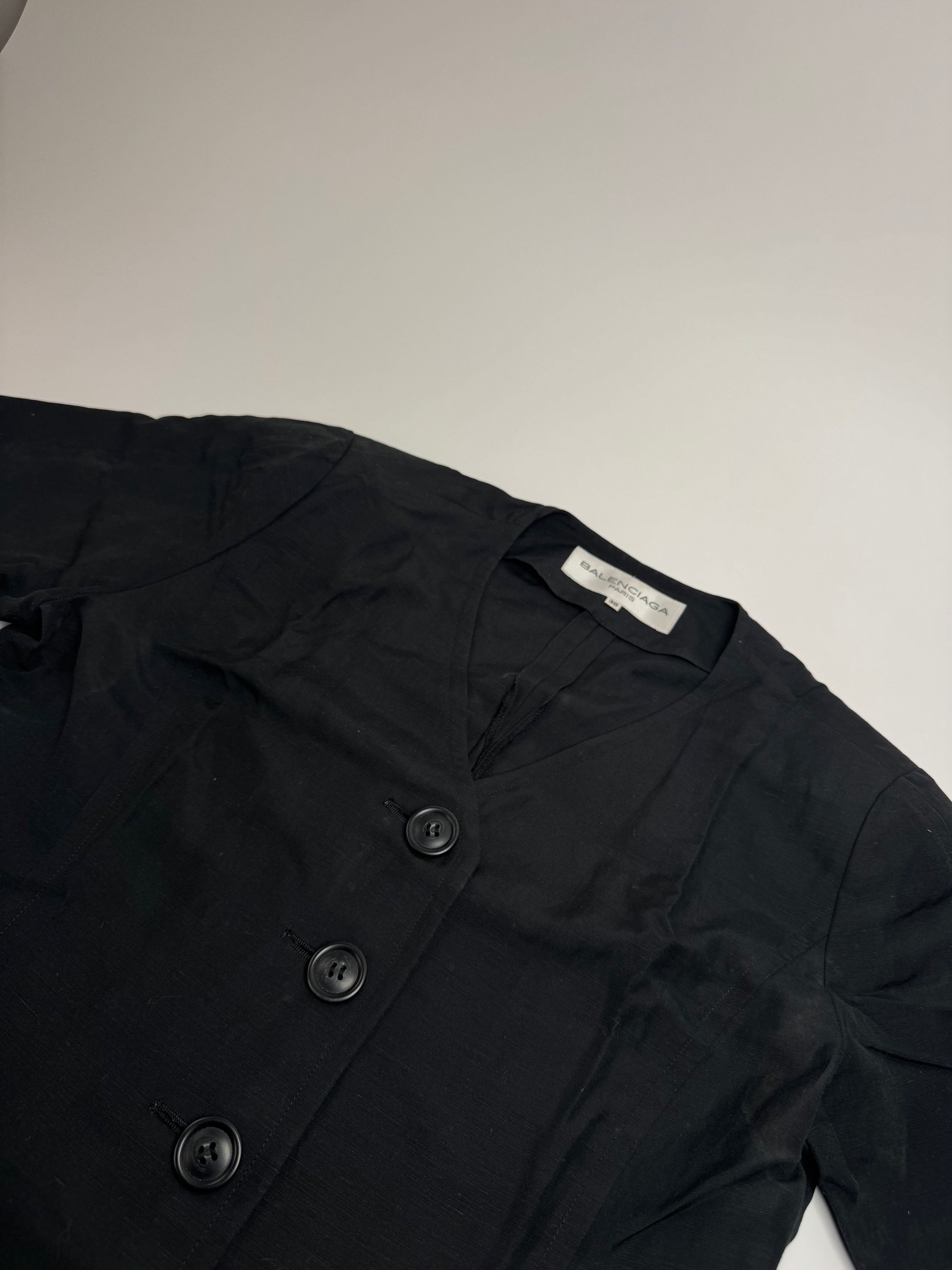 Balenciaga Vintage Linen Top Black 38/M Size M / US 6-8 / IT 42-44 - 5 Thumbnail