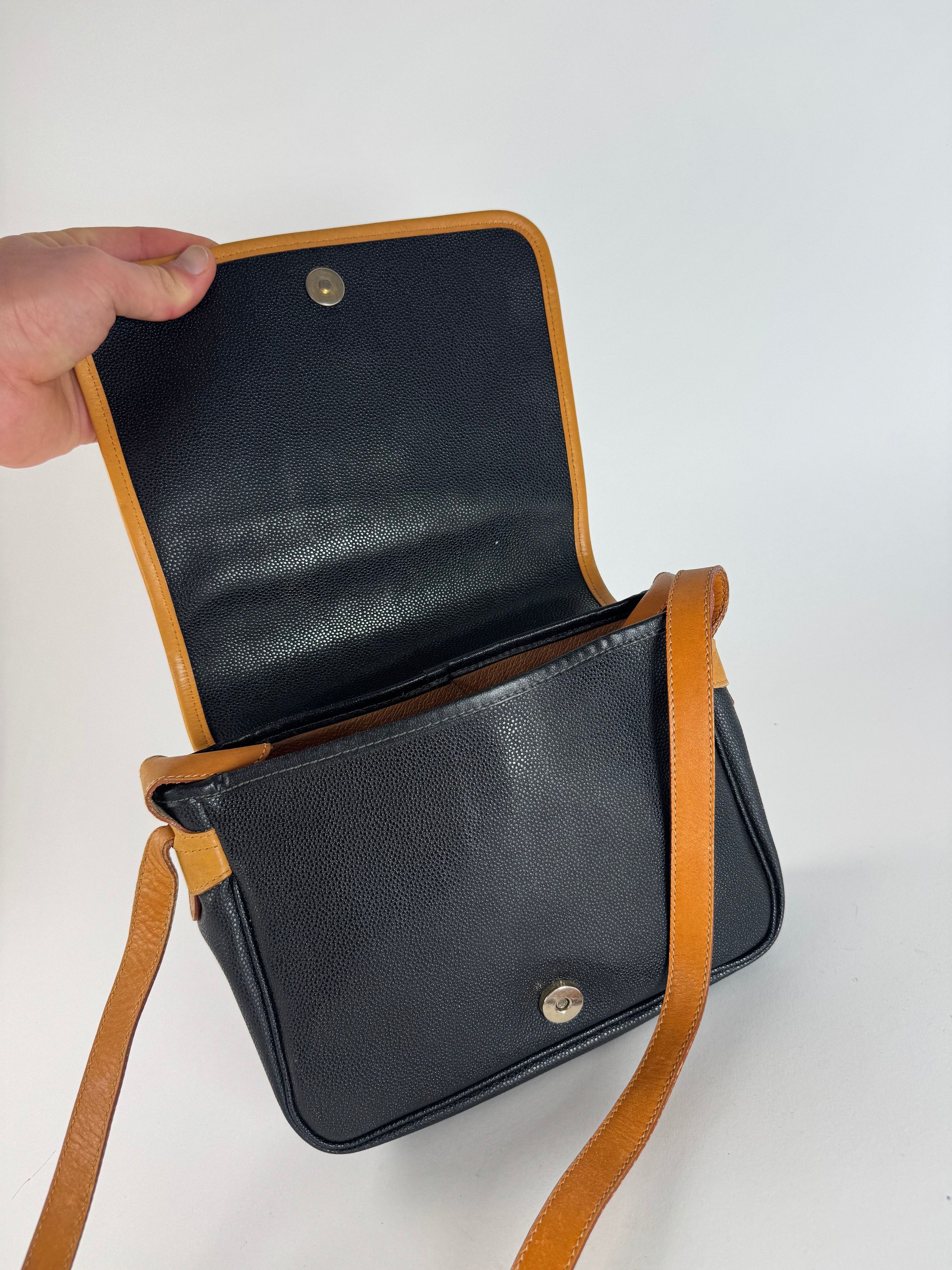 Courreges Vintage Leather Shoulder Crossbody bag Black Brown Size ONE SIZE - 5 Thumbnail