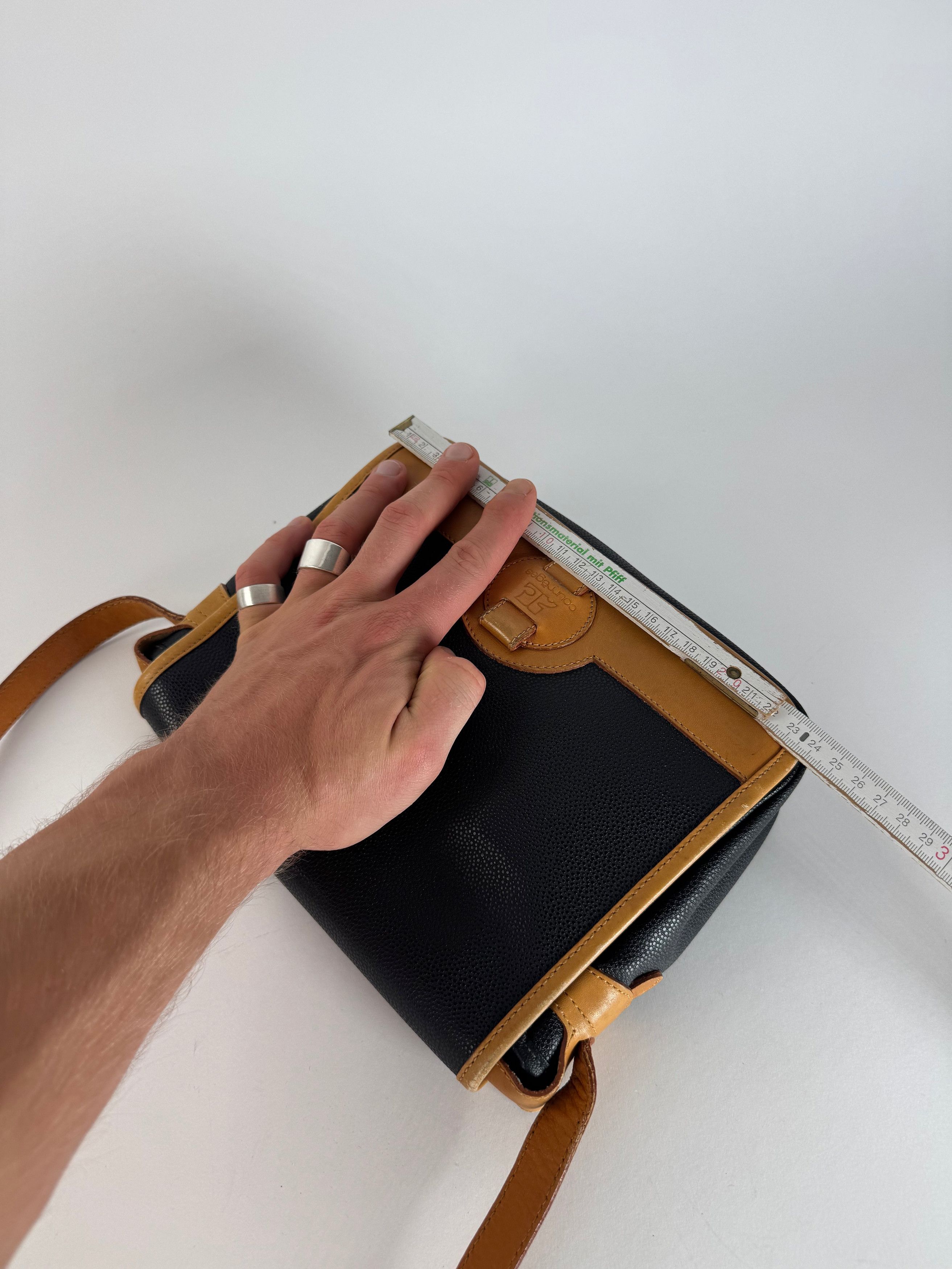 Courreges Vintage Leather Shoulder Crossbody bag Black Brown Size ONE SIZE - 11 Thumbnail
