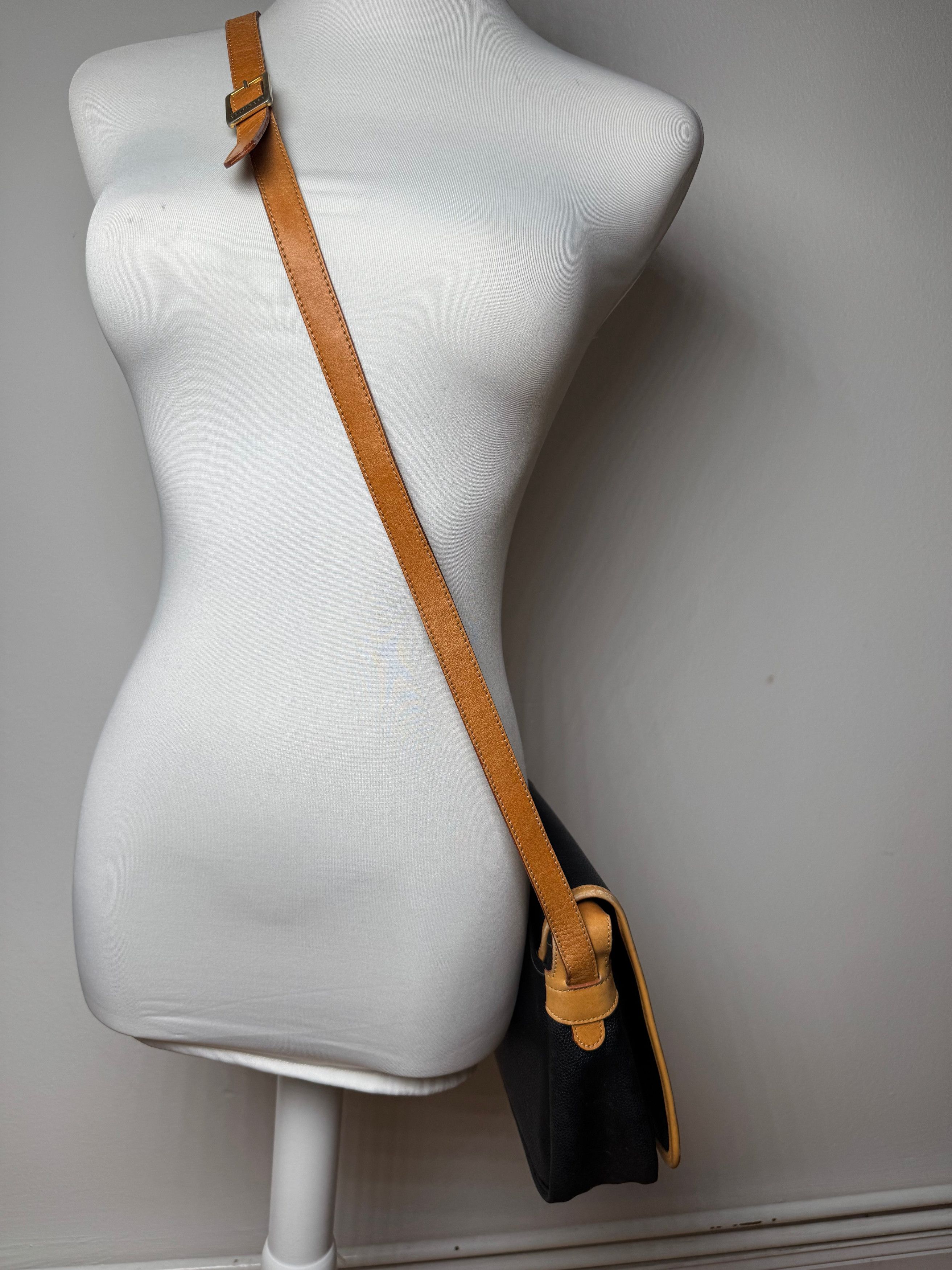 Courreges Vintage Leather Shoulder Crossbody bag Black Brown Size ONE SIZE - 4 Thumbnail